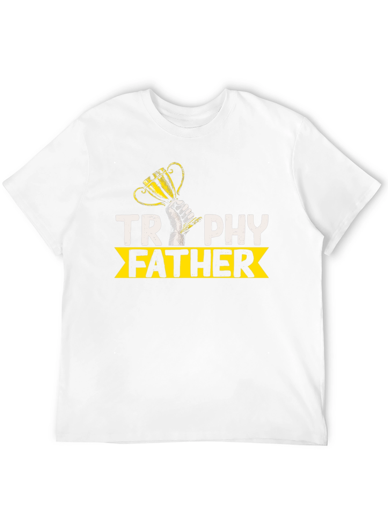 Trophy Father Graphic T-Shirt - Black Cotton Blend