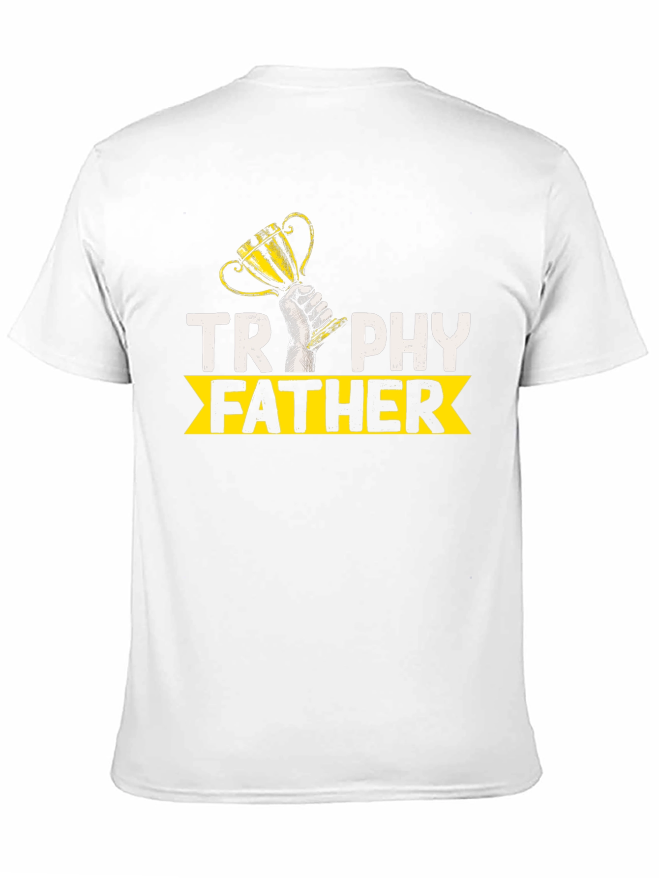Trophy Father Graphic T-Shirt - Black Cotton Blend