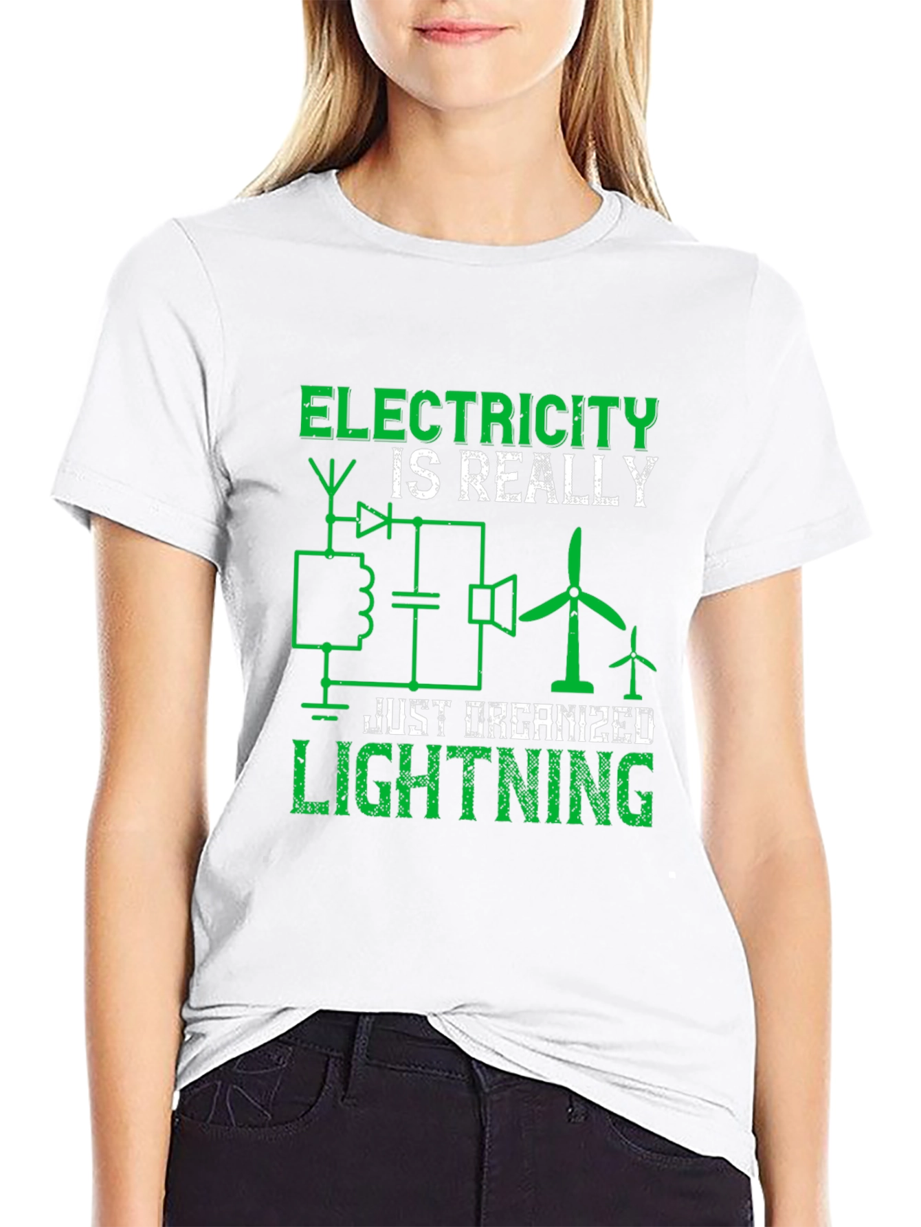 Electricity is Really Just Organized Lightning T-Shirt