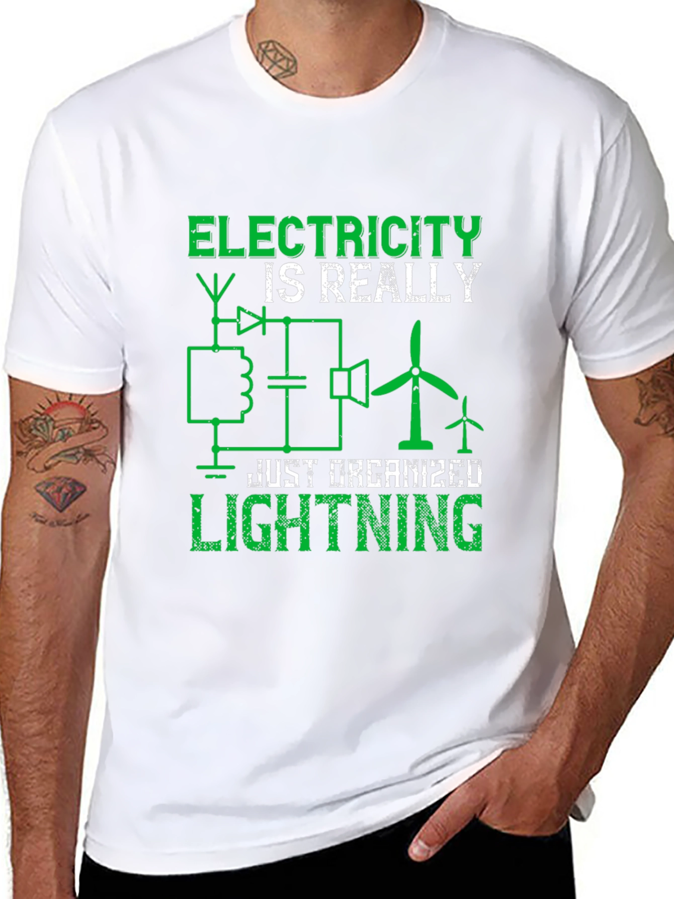 Electricity is Really Just Organized Lightning T-Shirt