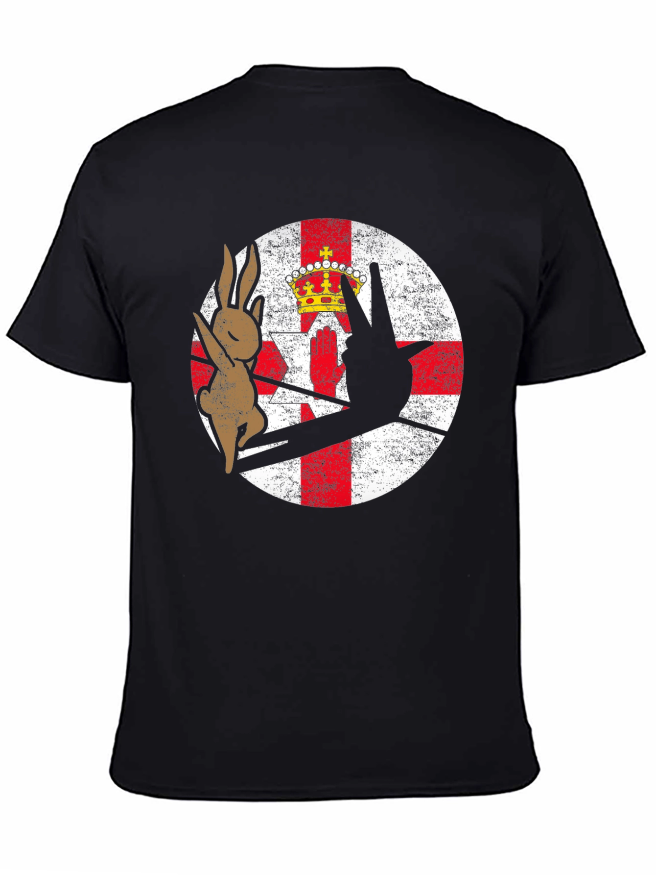 Northern Ireland Flag T-Shirt Rabbit and Hand