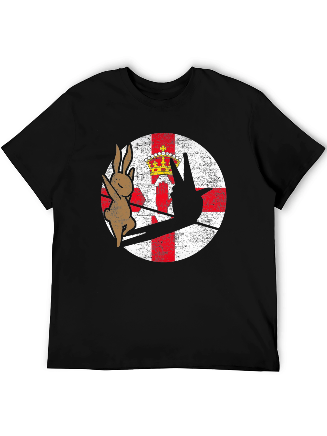 Northern Ireland Flag T-Shirt Rabbit and Hand