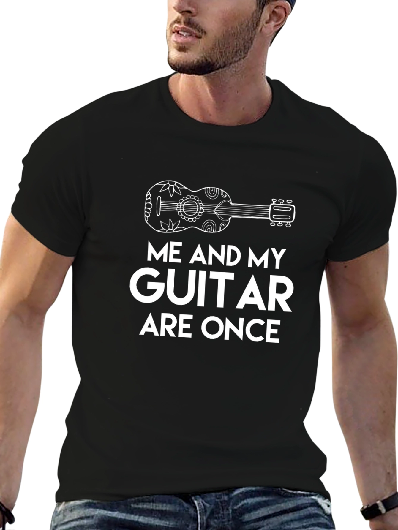 Me and My Guitar Are One Funny Graphic Tee