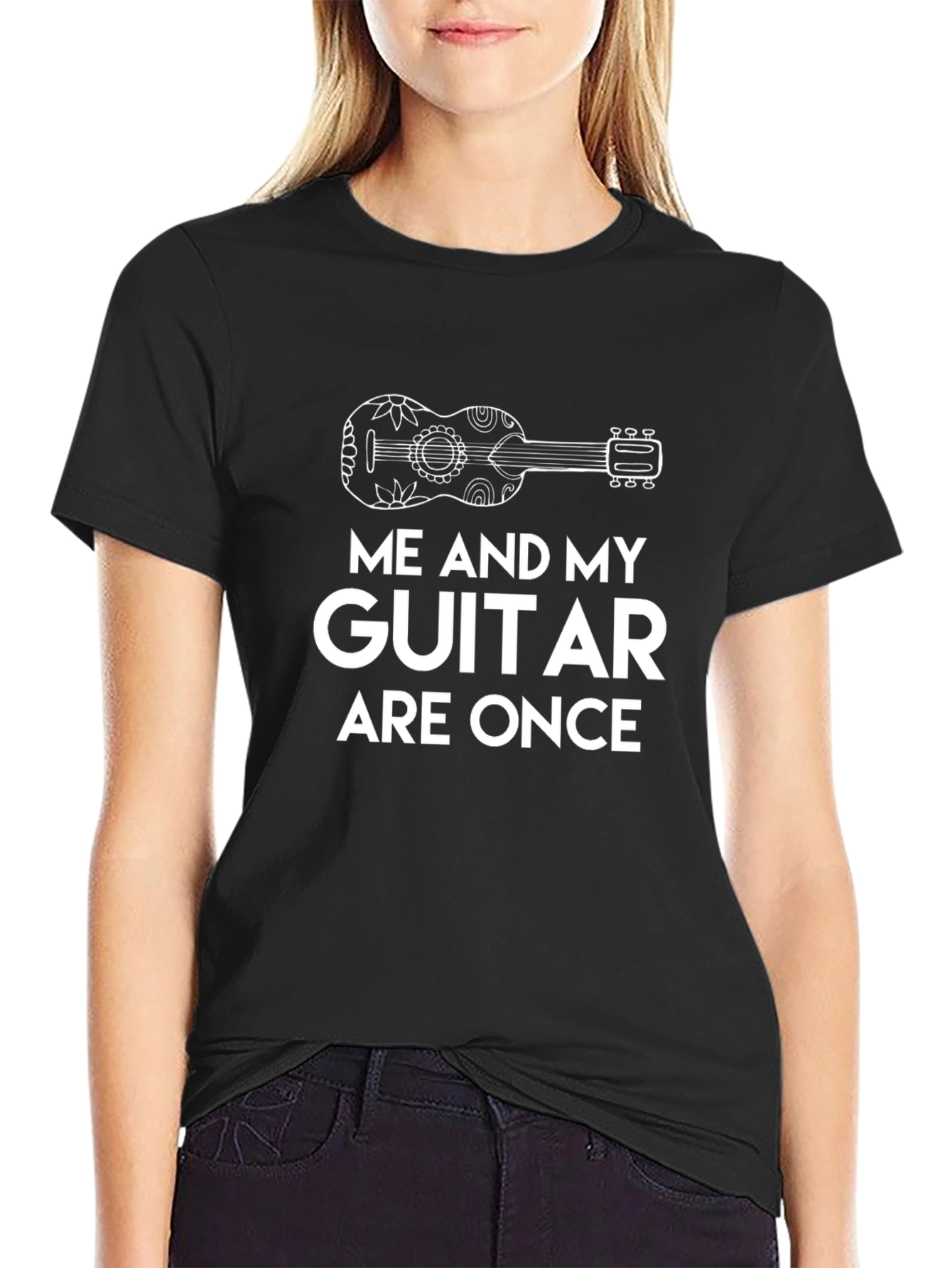 Me and My Guitar Are One Funny Graphic Tee