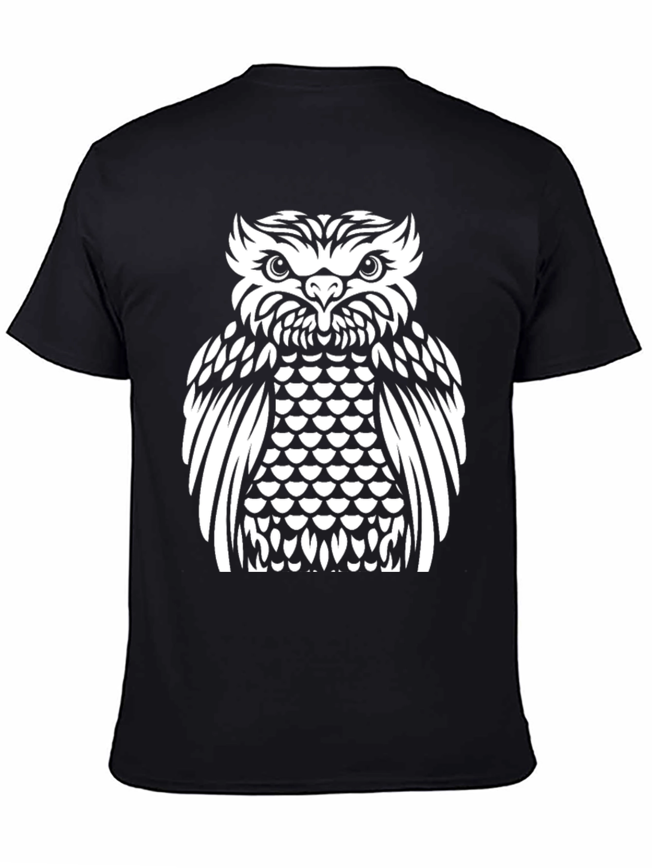 Owl Graphic Tee - Stylish Black Cotton Shirt