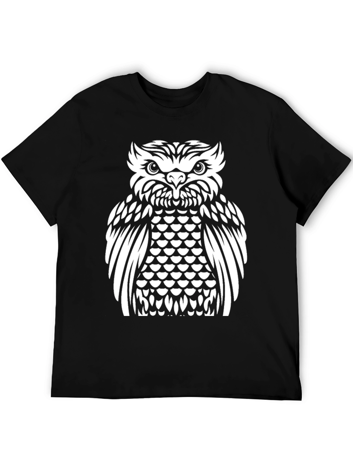Owl Graphic Tee - Stylish Black Cotton Shirt