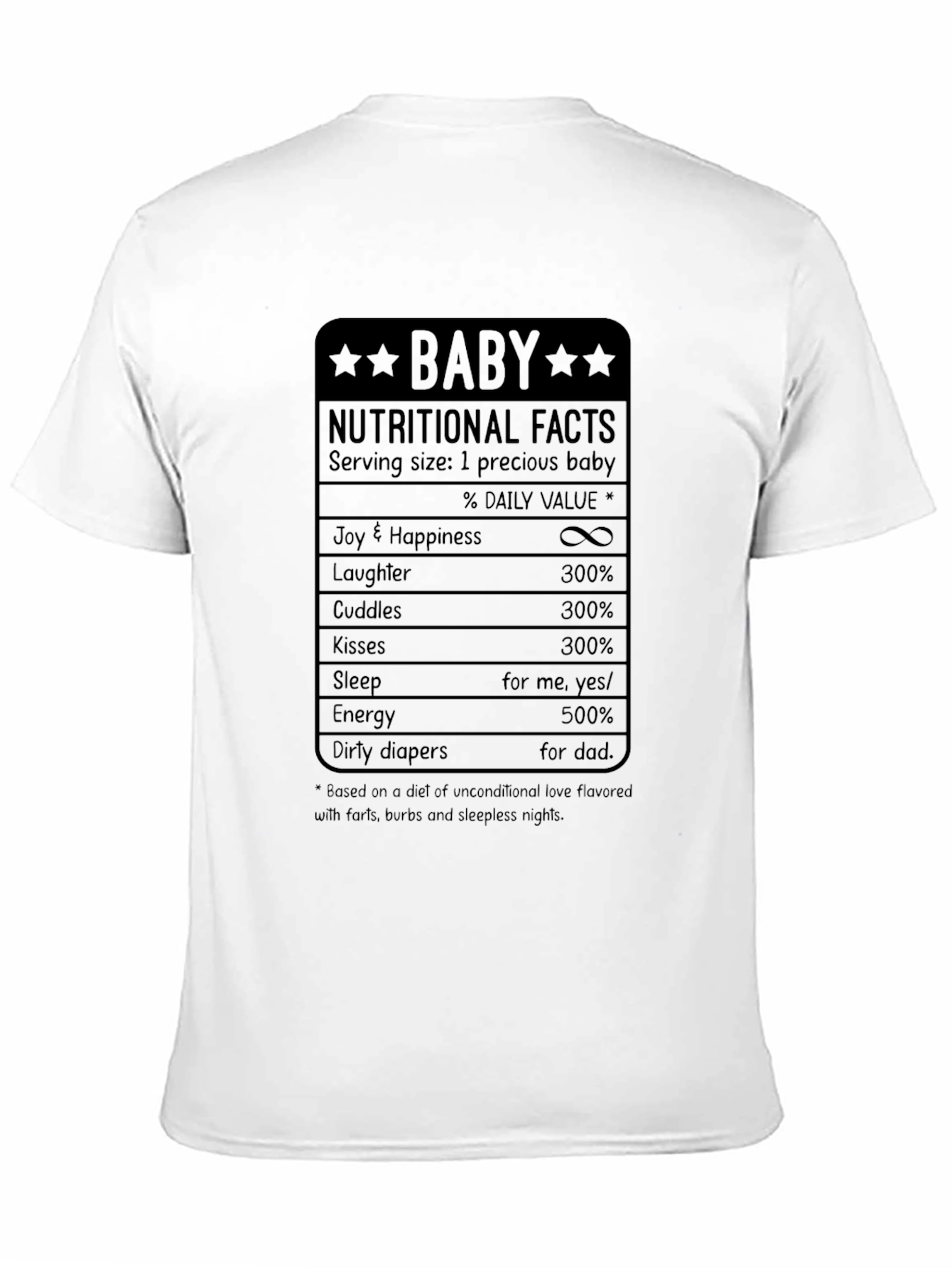 Baby Nutritional Facts Novelty T-Shirt