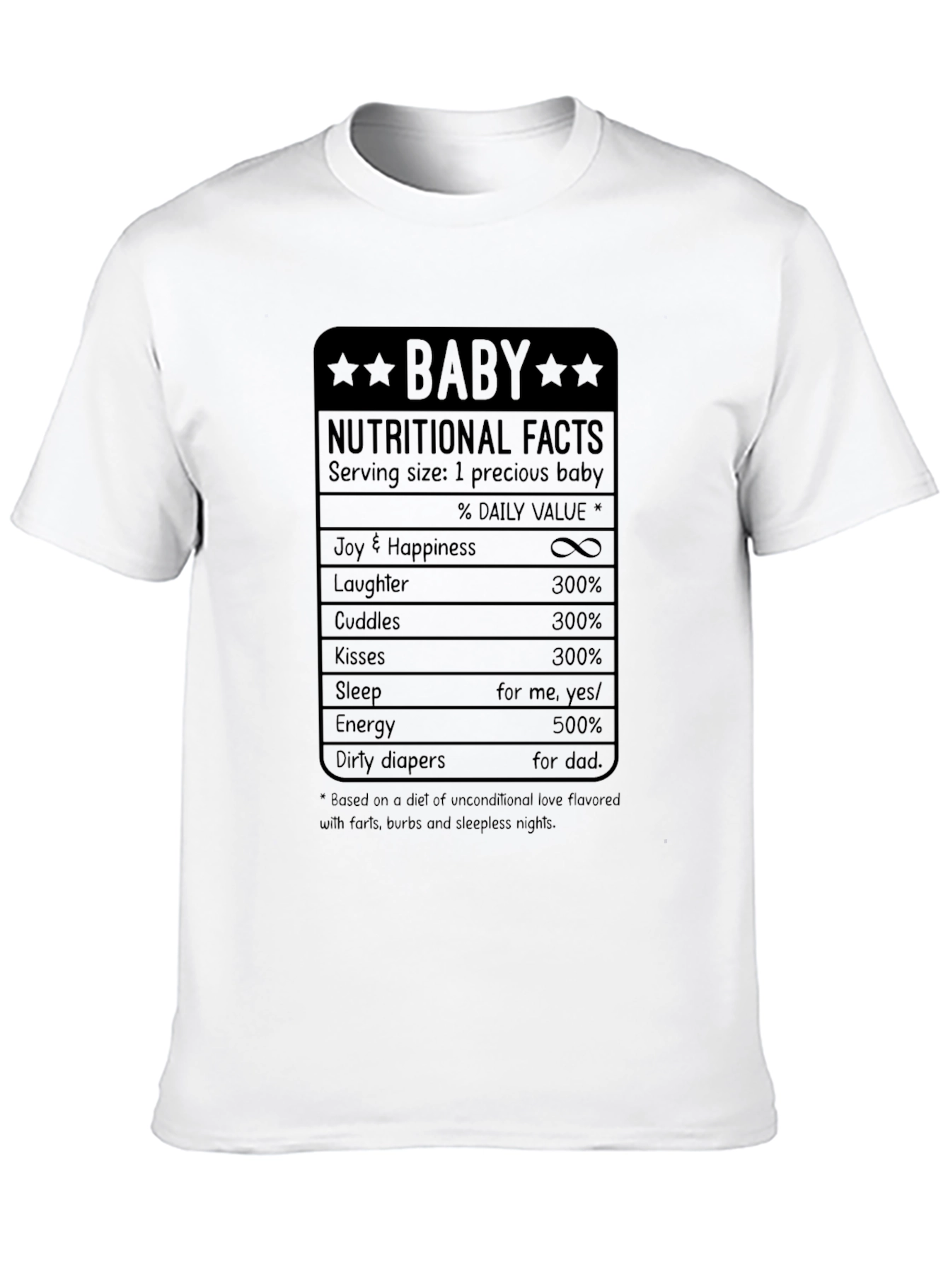 Baby Nutritional Facts Novelty T-Shirt