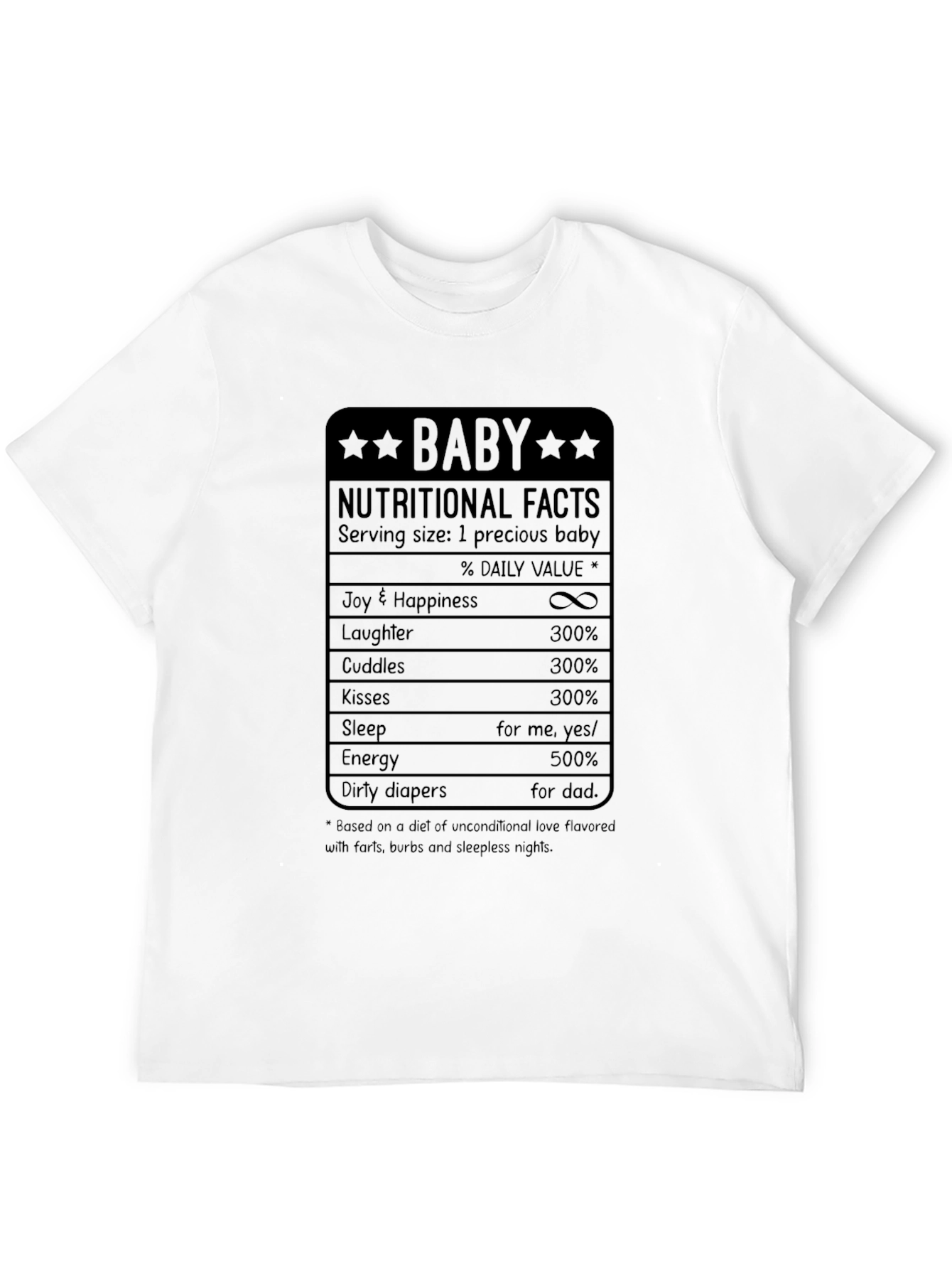 Baby Nutritional Facts Novelty T-Shirt