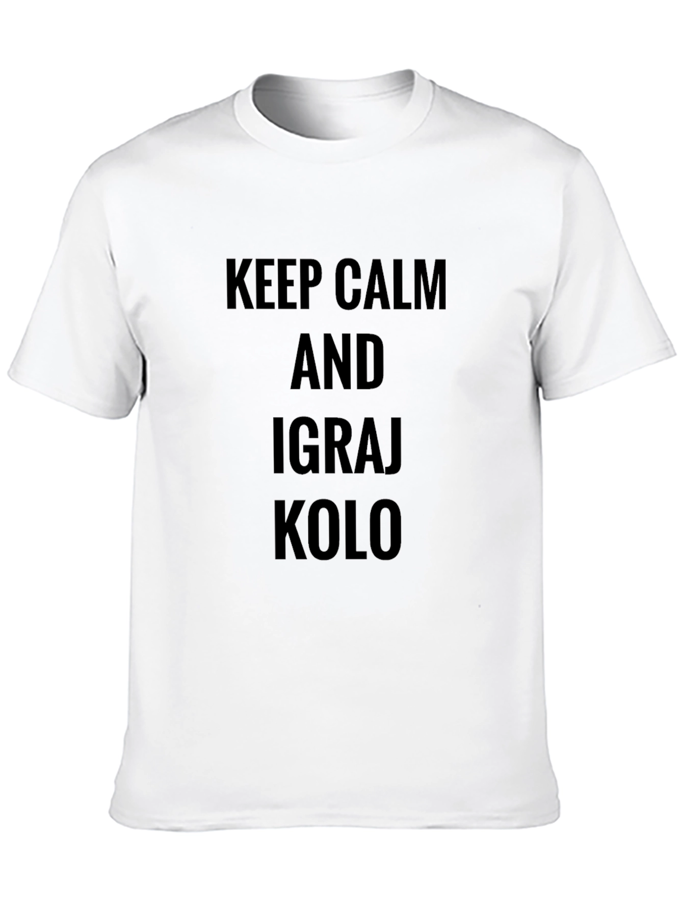 Keep Calm and Igraj Kolo Black Tee