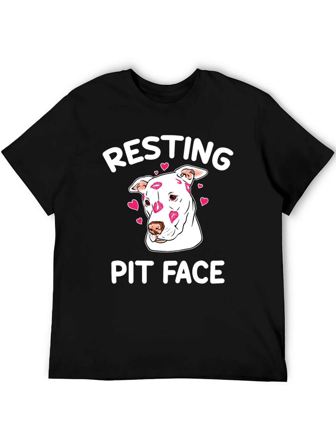 Resting Pit Face Kissed Dog T-Shirt