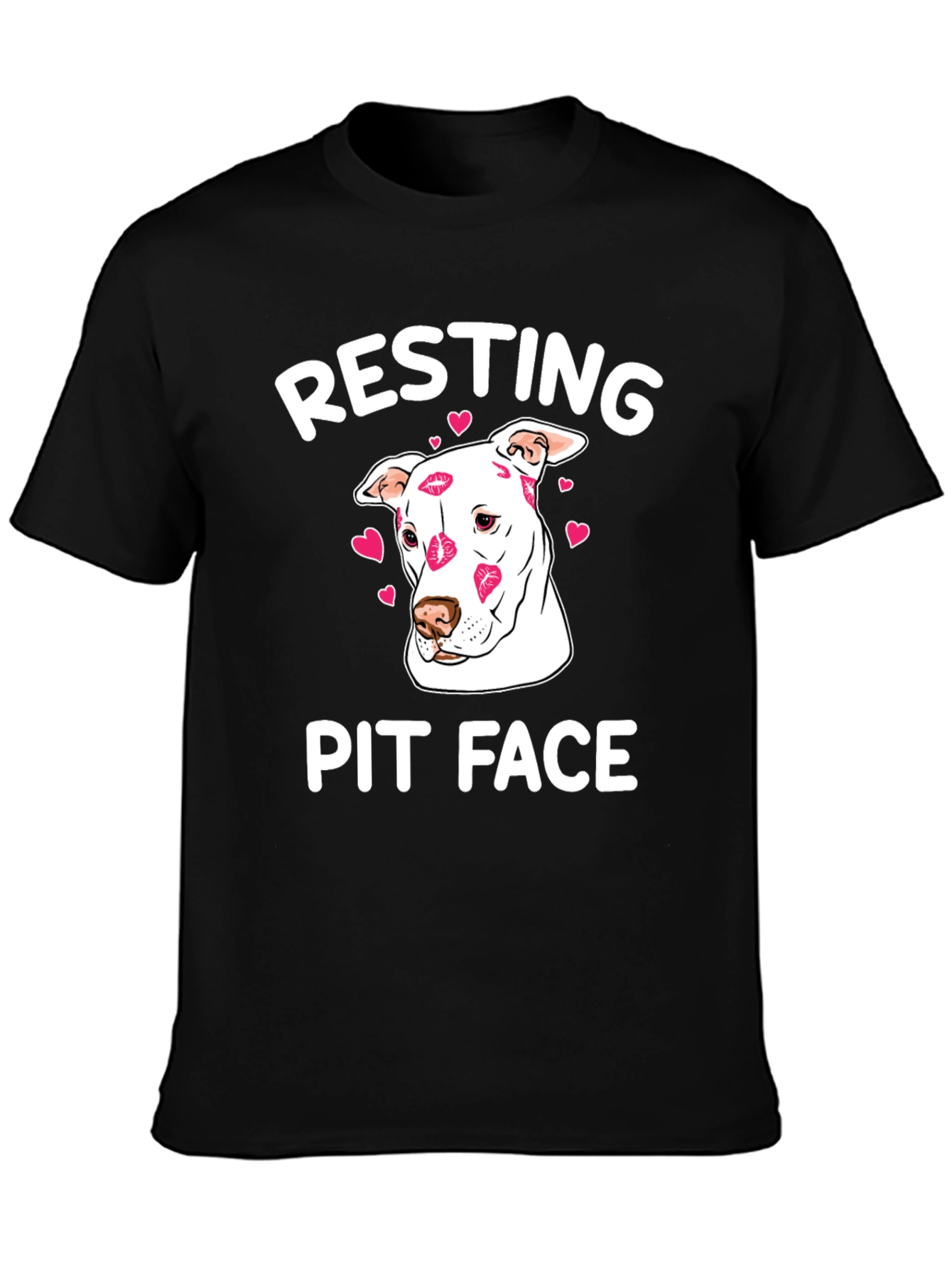 Resting Pit Face Kissed Dog T-Shirt