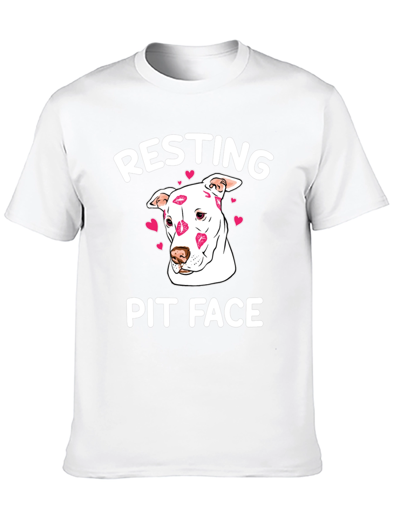 Resting Pit Face Kissed Dog T-Shirt