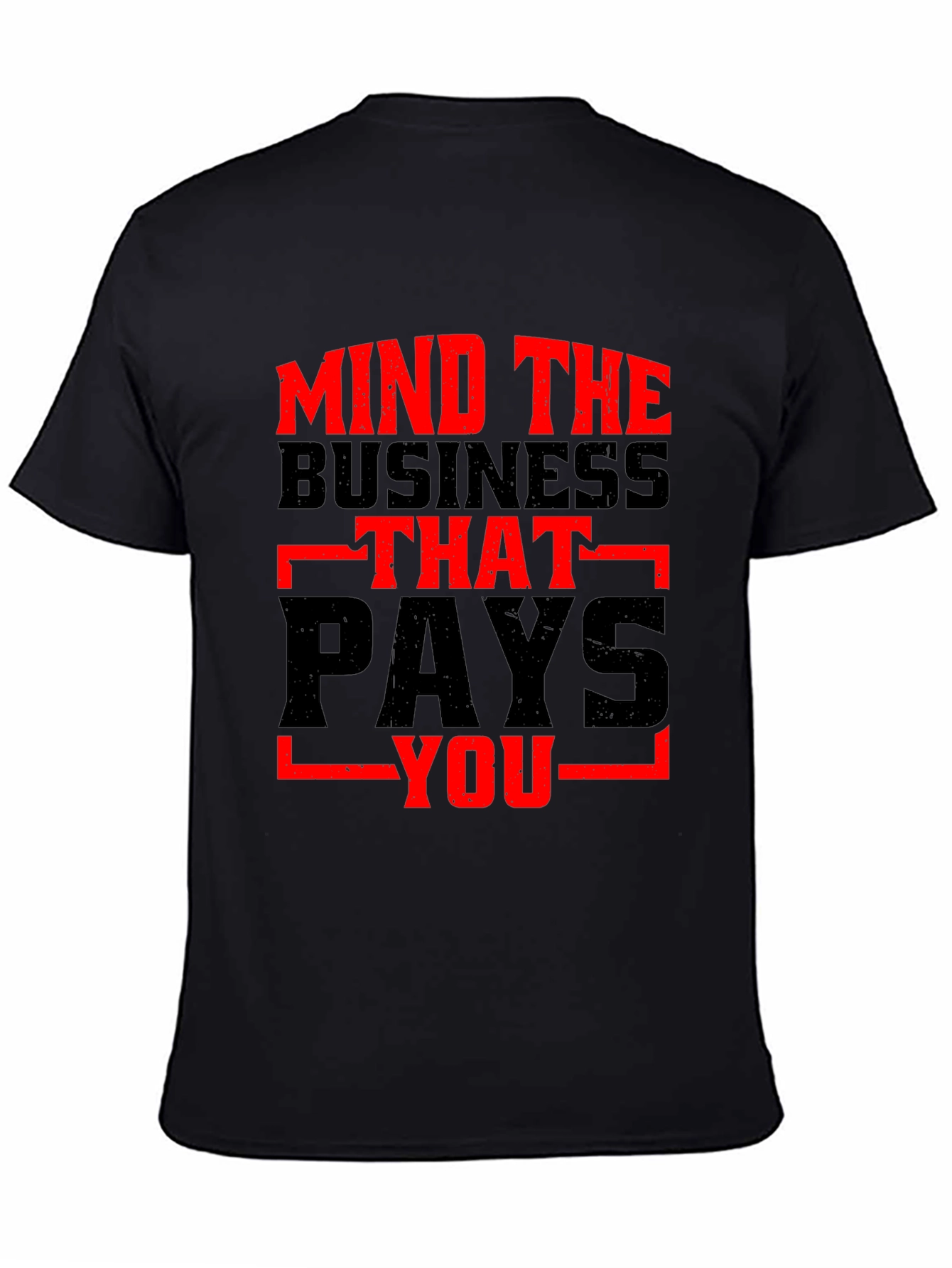 Mind the Business Graphic Tee - Bold Black Shirt
