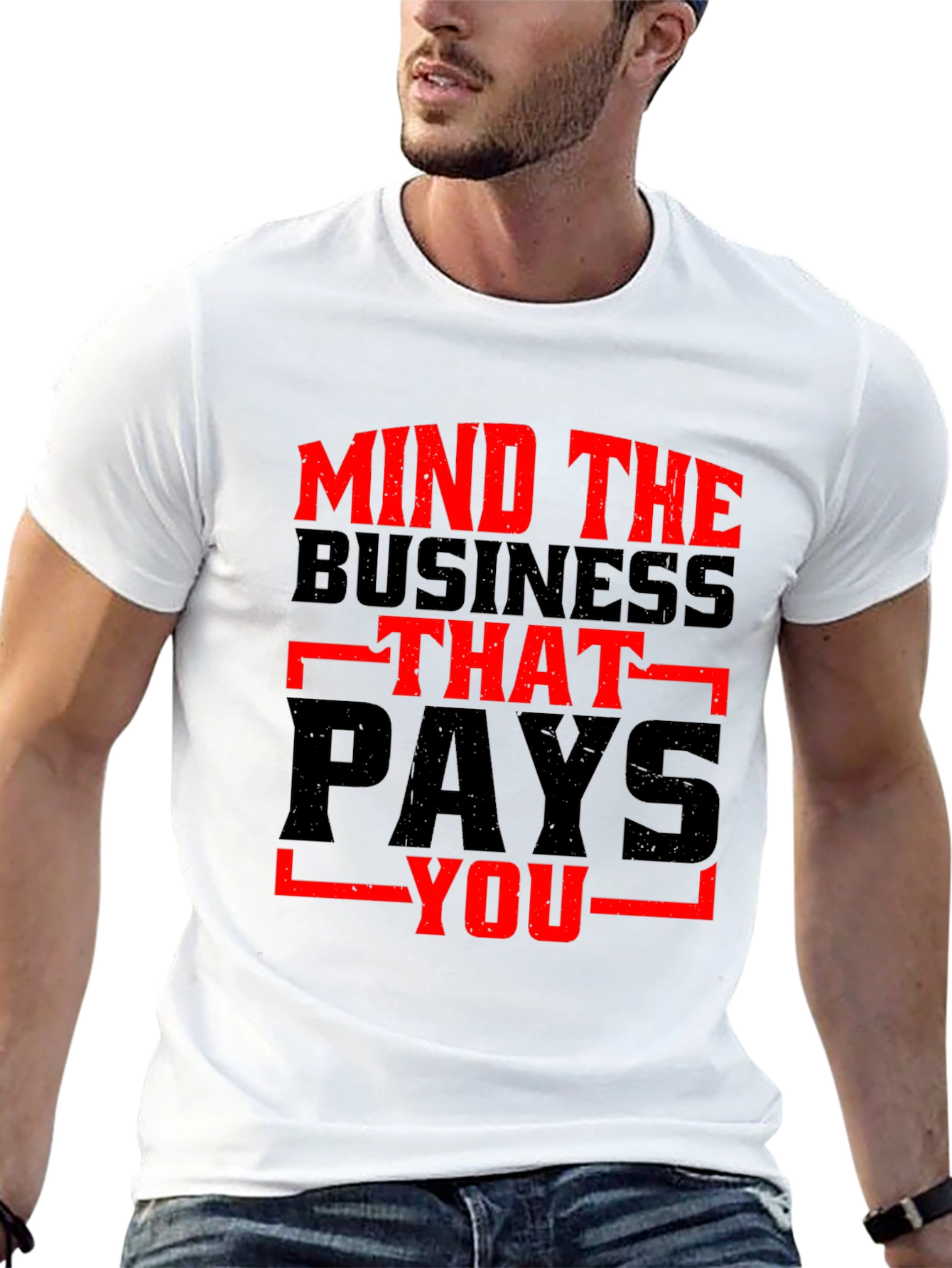 Mind the Business Graphic Tee - Bold Black Shirt