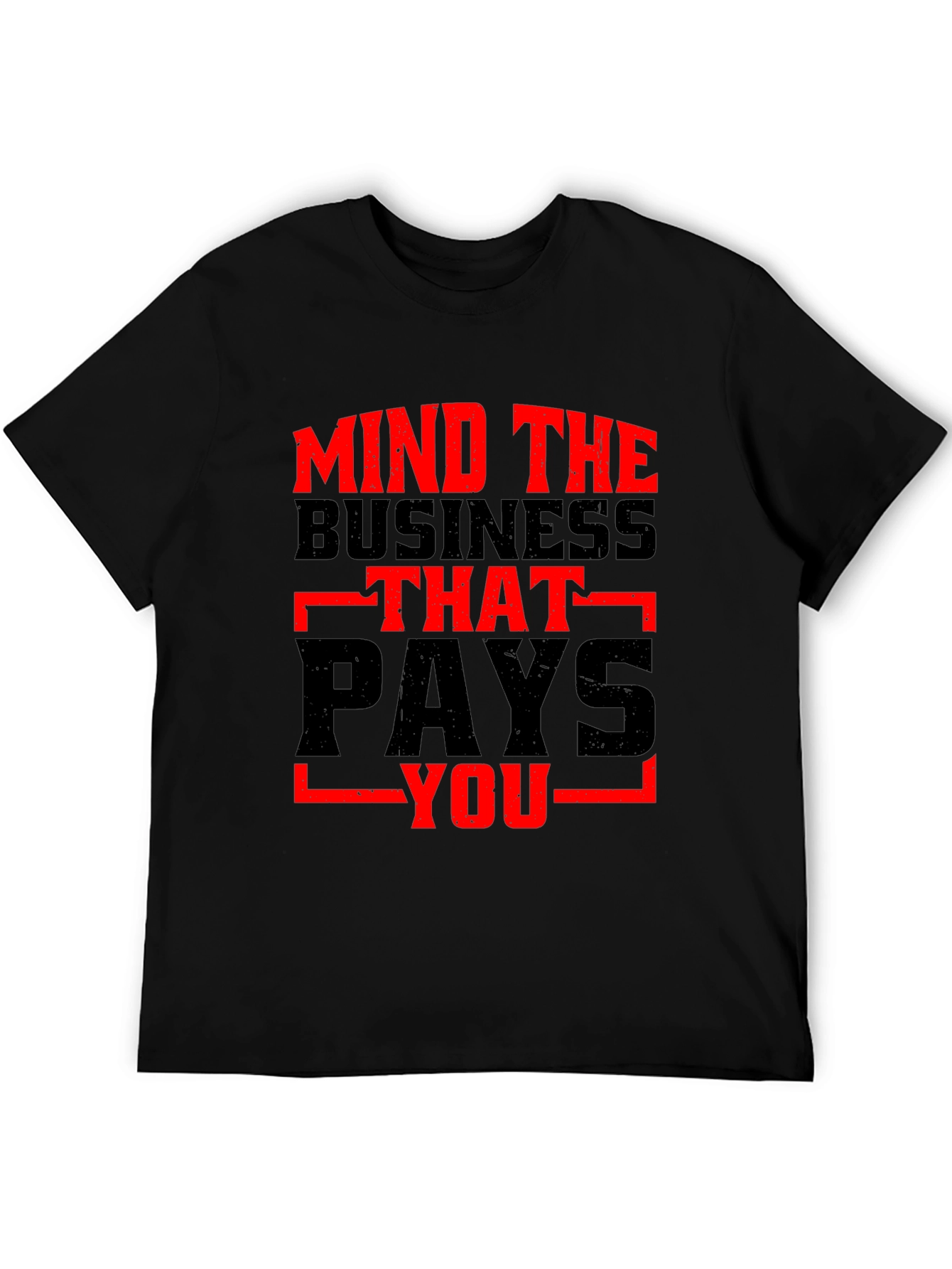 Mind the Business Graphic Tee - Bold Black Shirt
