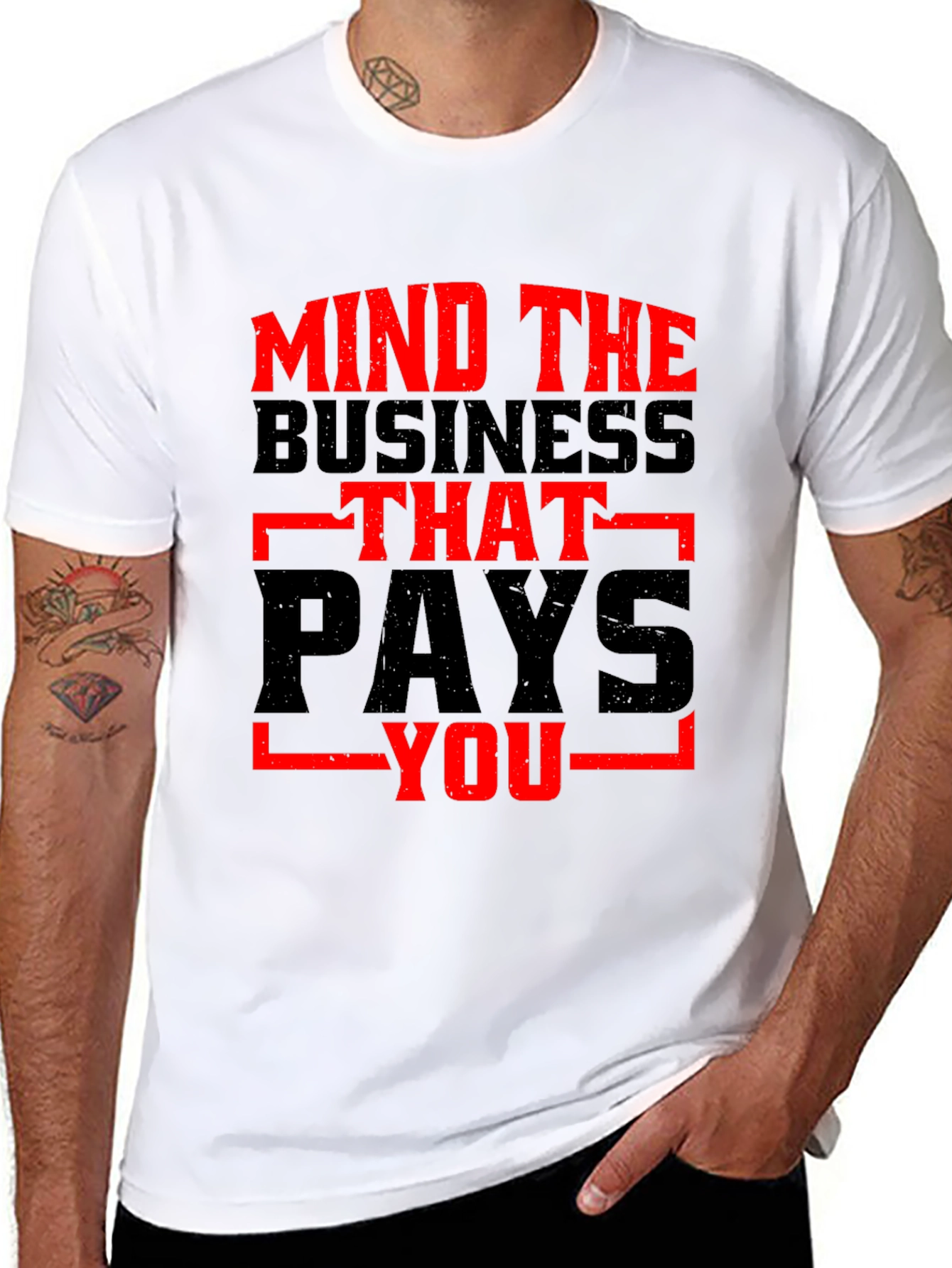 Mind the Business Graphic Tee - Bold Black Shirt
