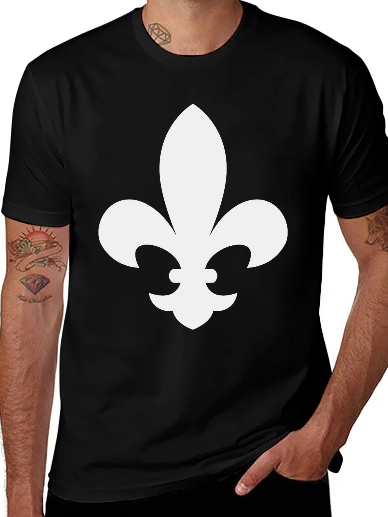 Fleur-de-Lis Graphic Black T-Shirt