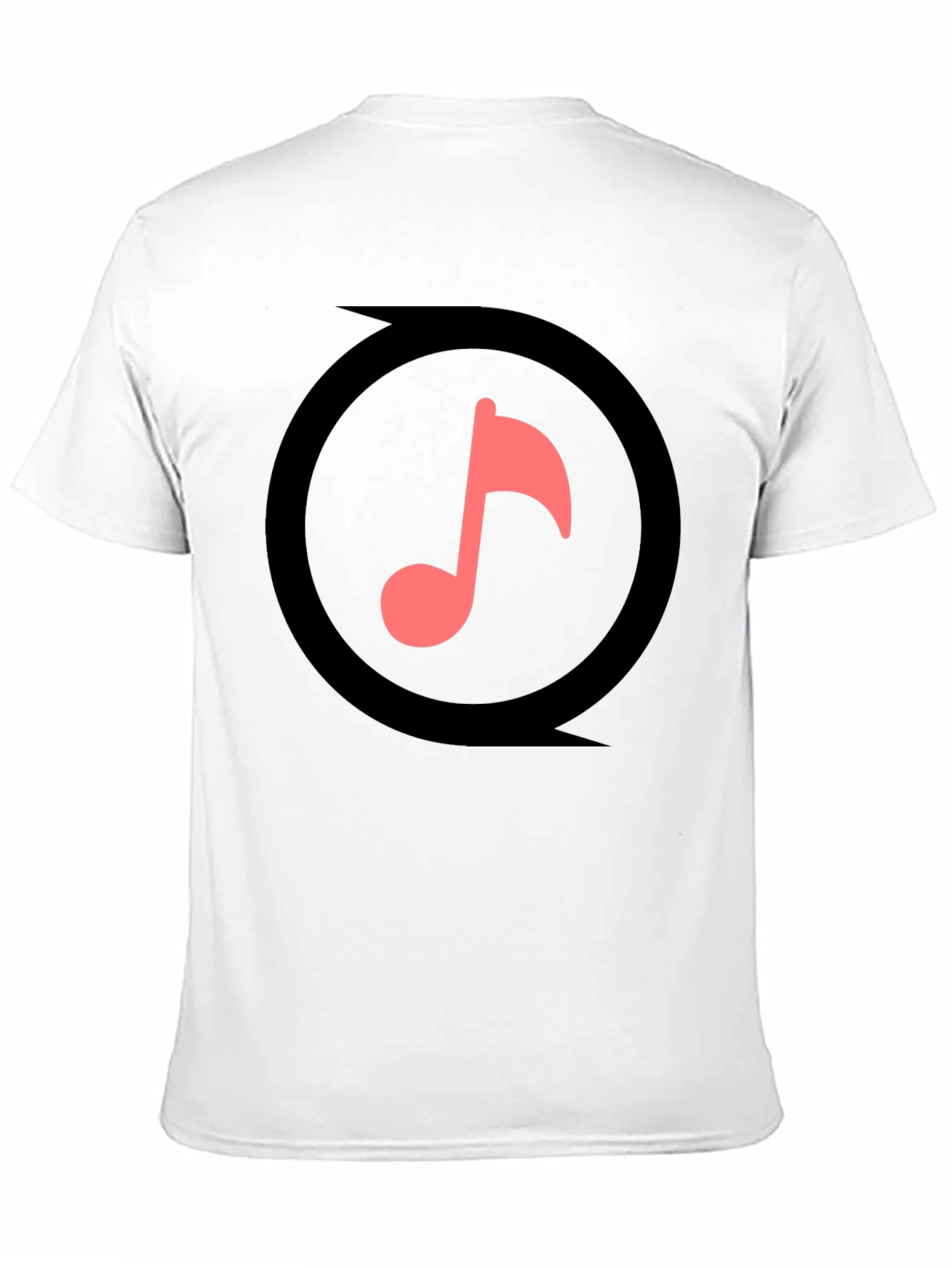 Music Note Graphic Black T-Shirt