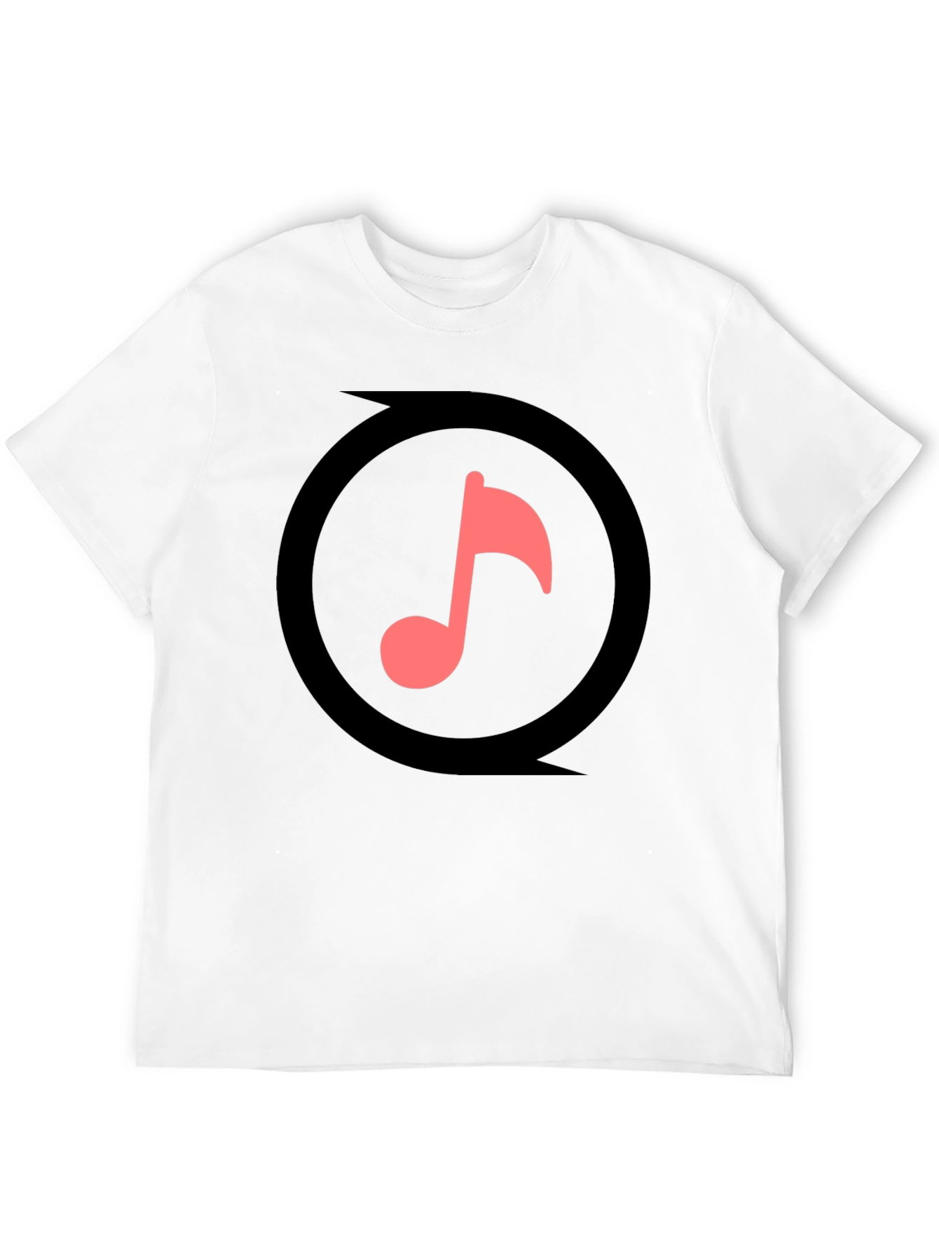 Music Note Graphic Black T-Shirt