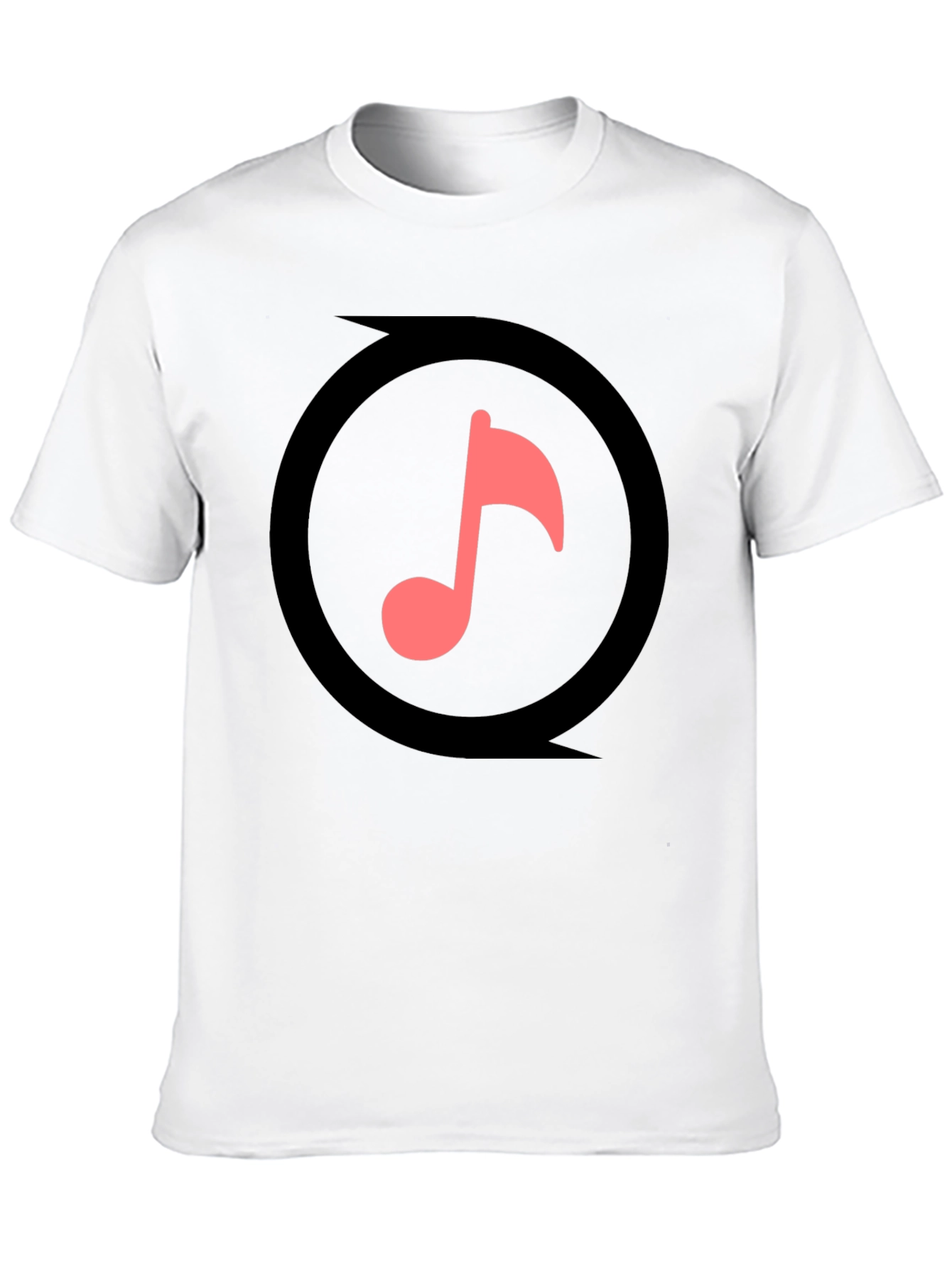 Music Note Graphic Black T-Shirt