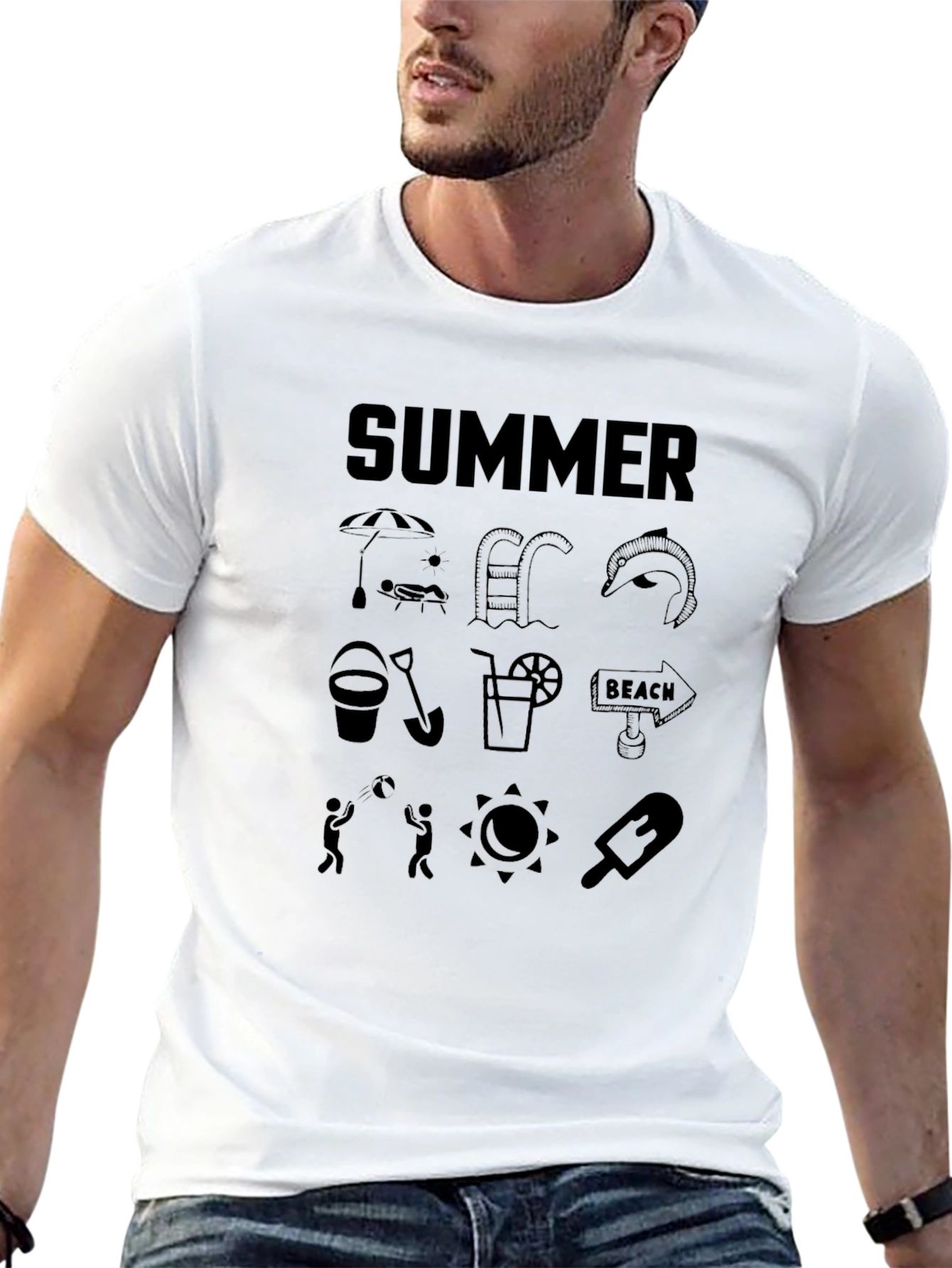 Summer Themed Graphic T-Shirt