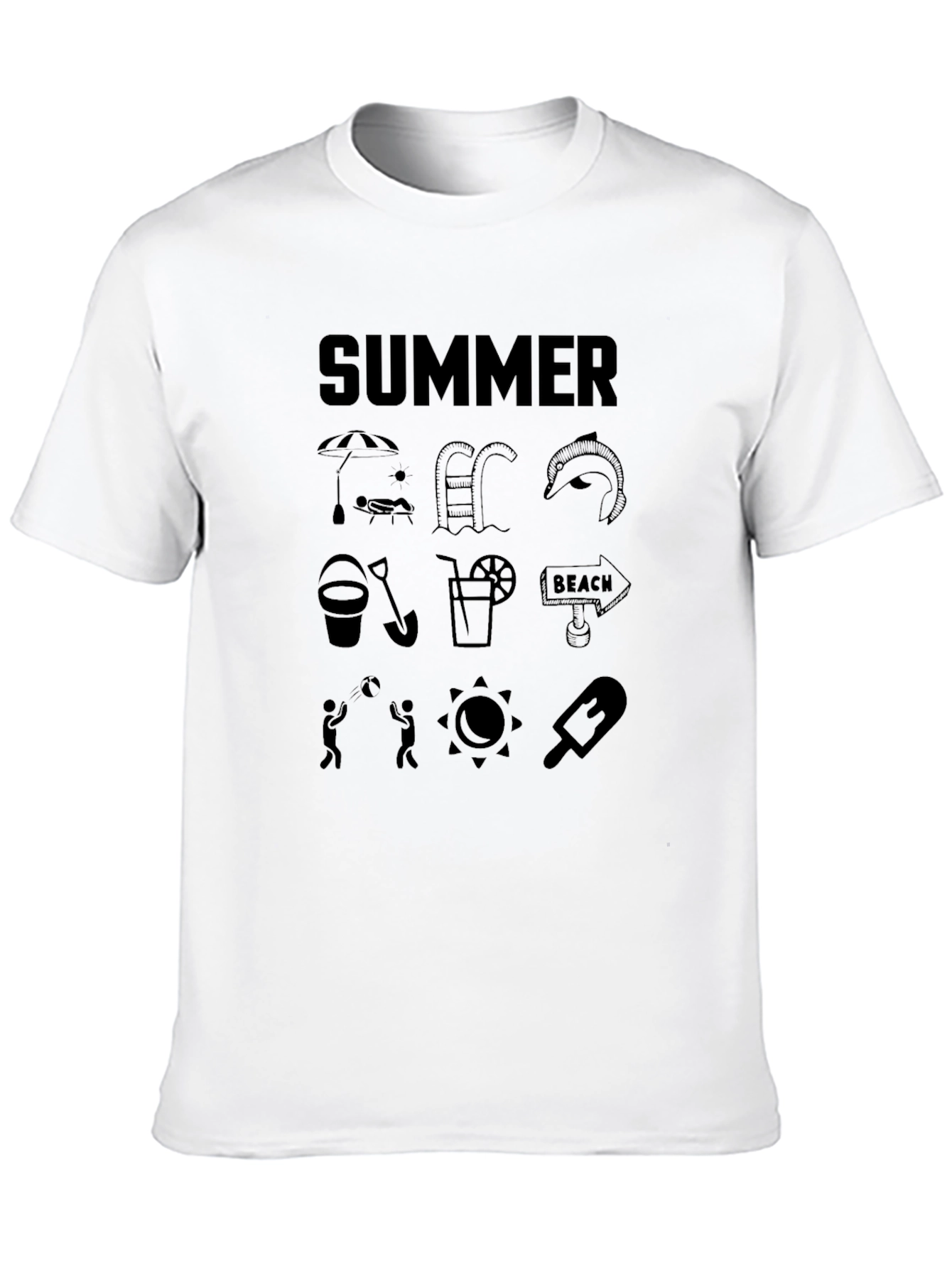 Summer Themed Graphic T-Shirt