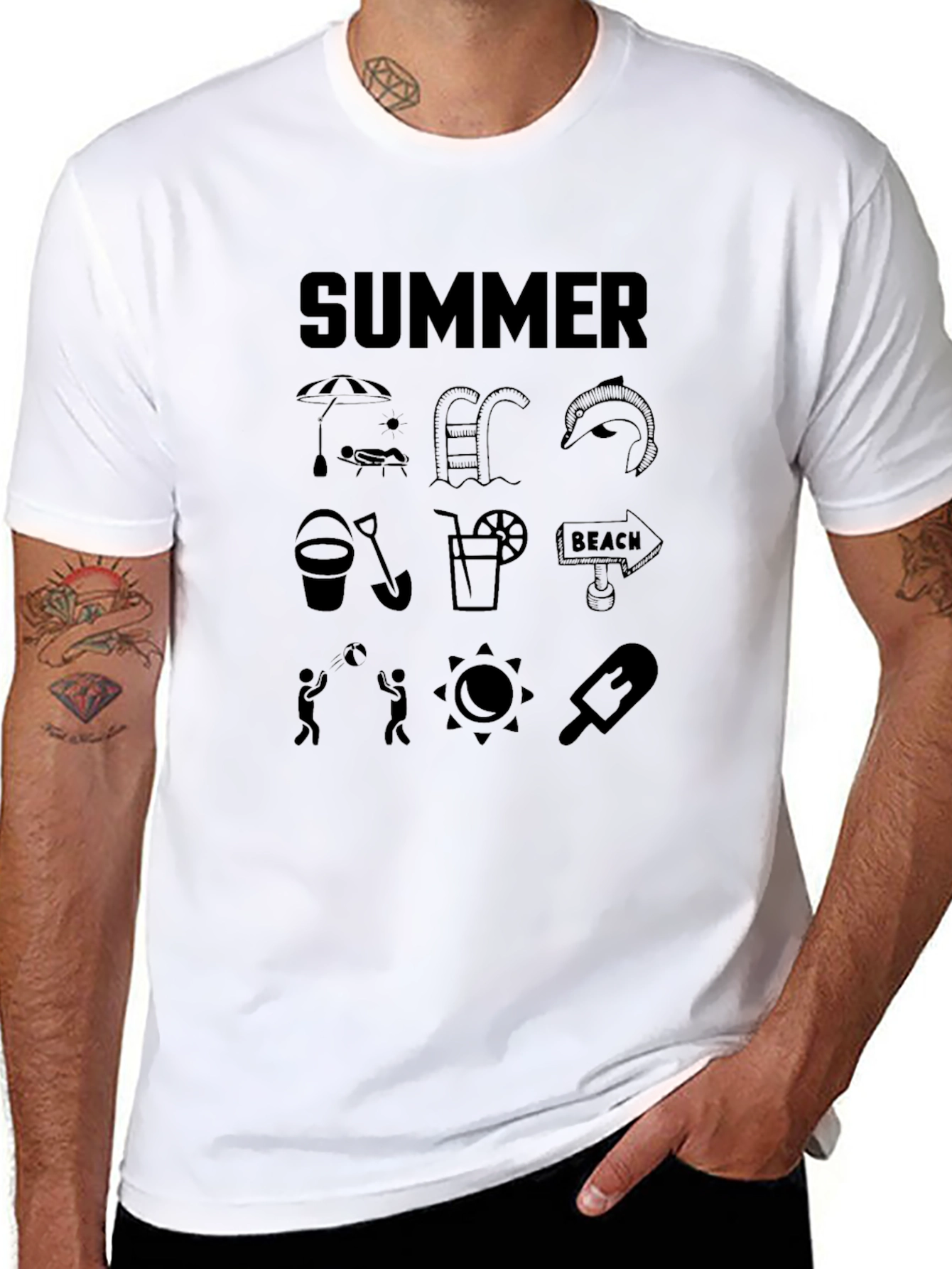 Summer Themed Graphic T-Shirt