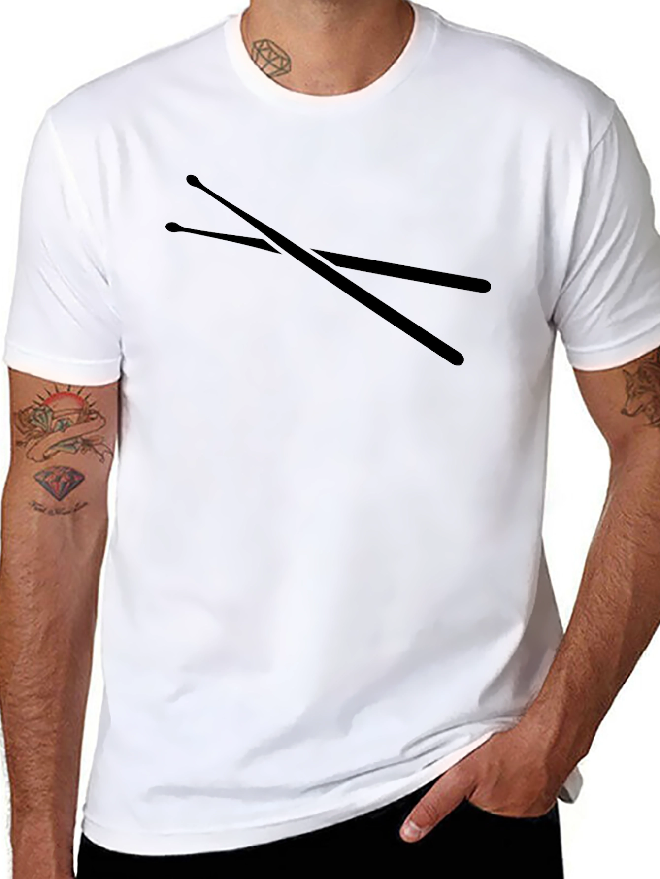 Drumstick Graphic Black T-Shirt