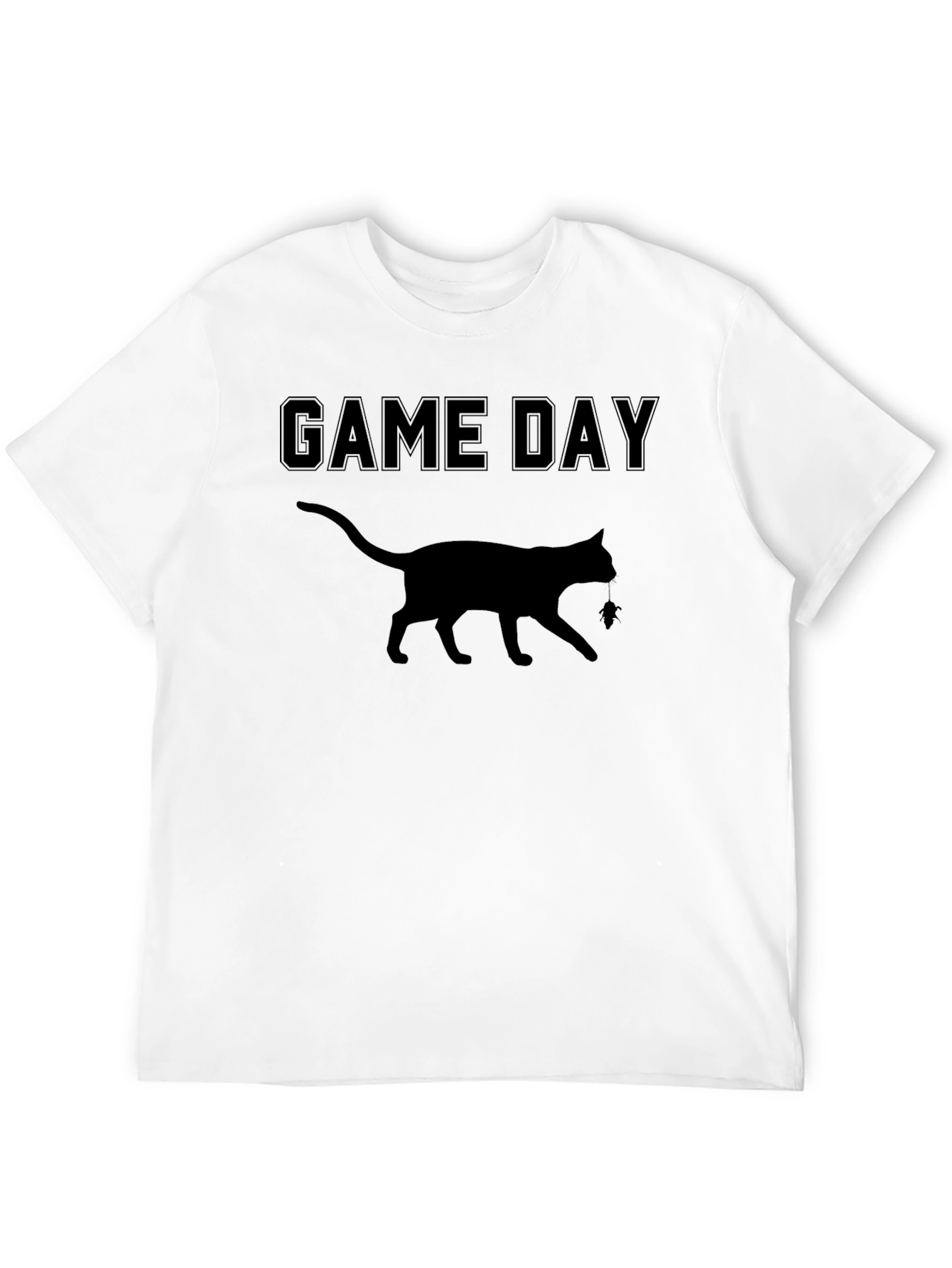 Game Day Cat Graphic T-Shirt - Soft Cotton Blend