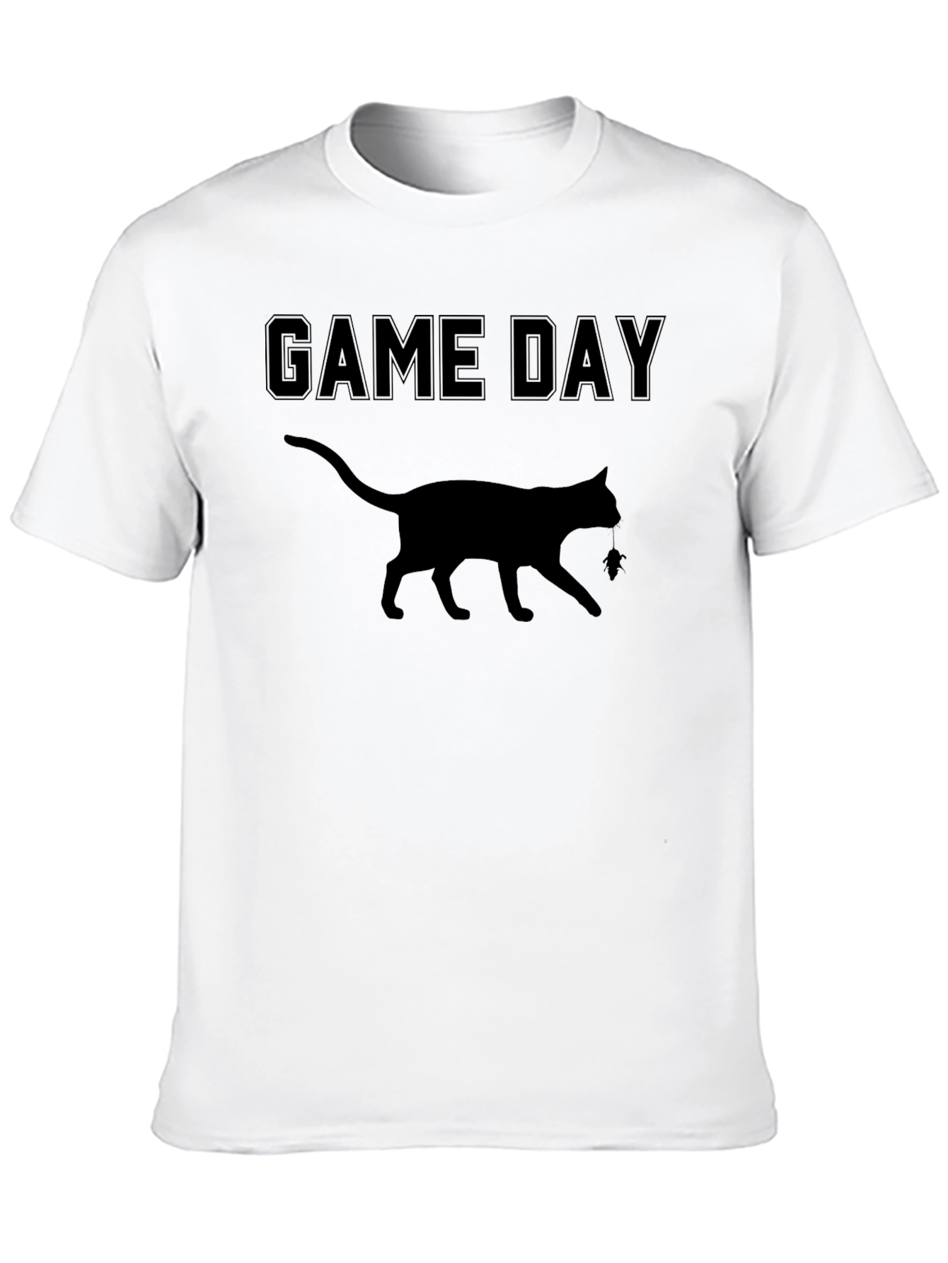 Game Day Cat Graphic T-Shirt - Soft Cotton Blend