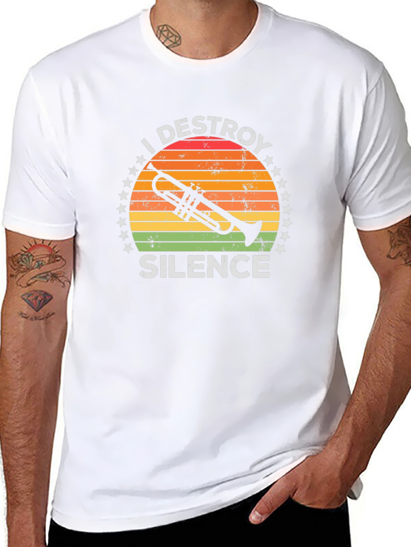 I Destroy Silence Trumpet T-Shirt