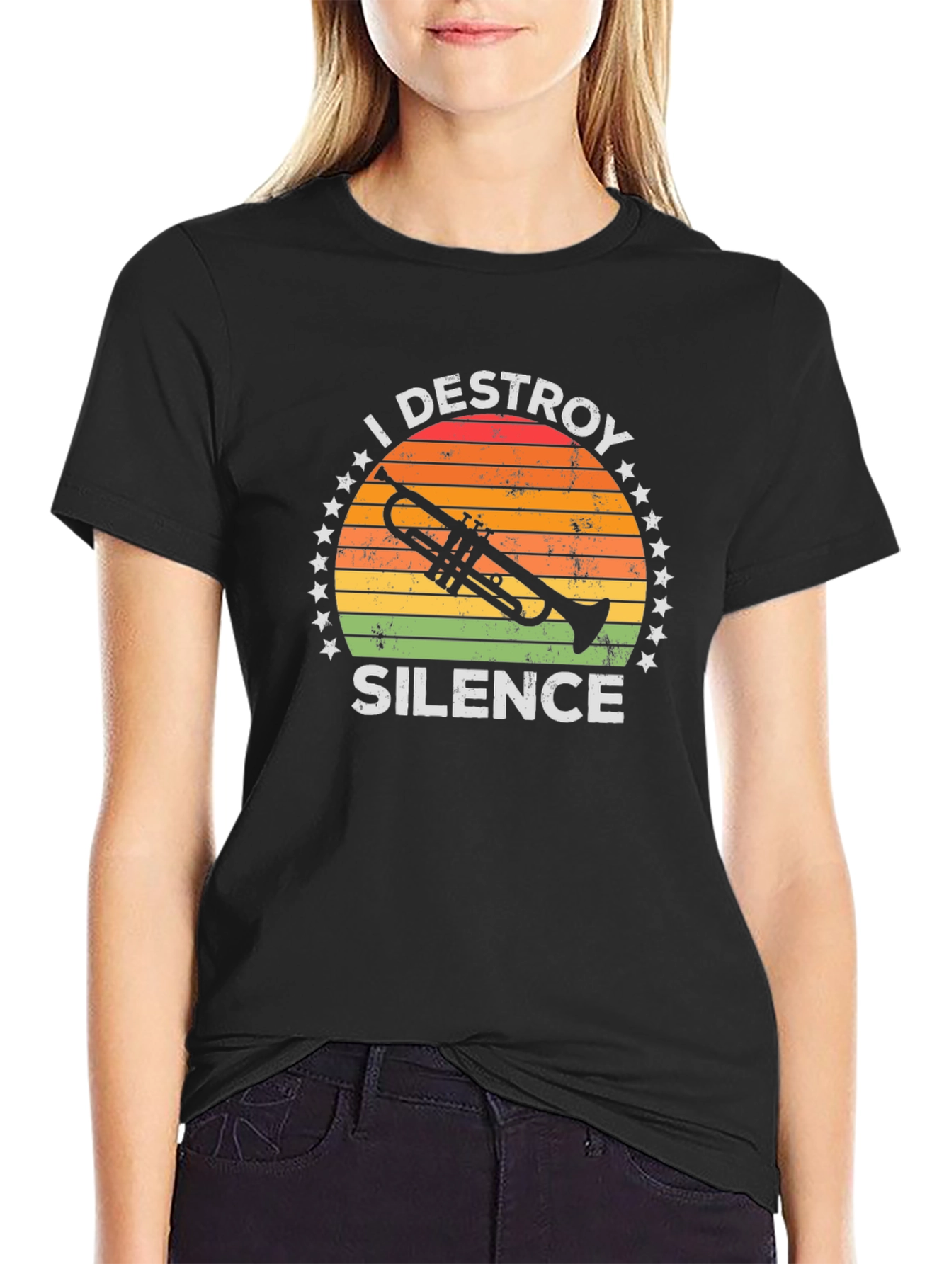 I Destroy Silence Trumpet T-Shirt