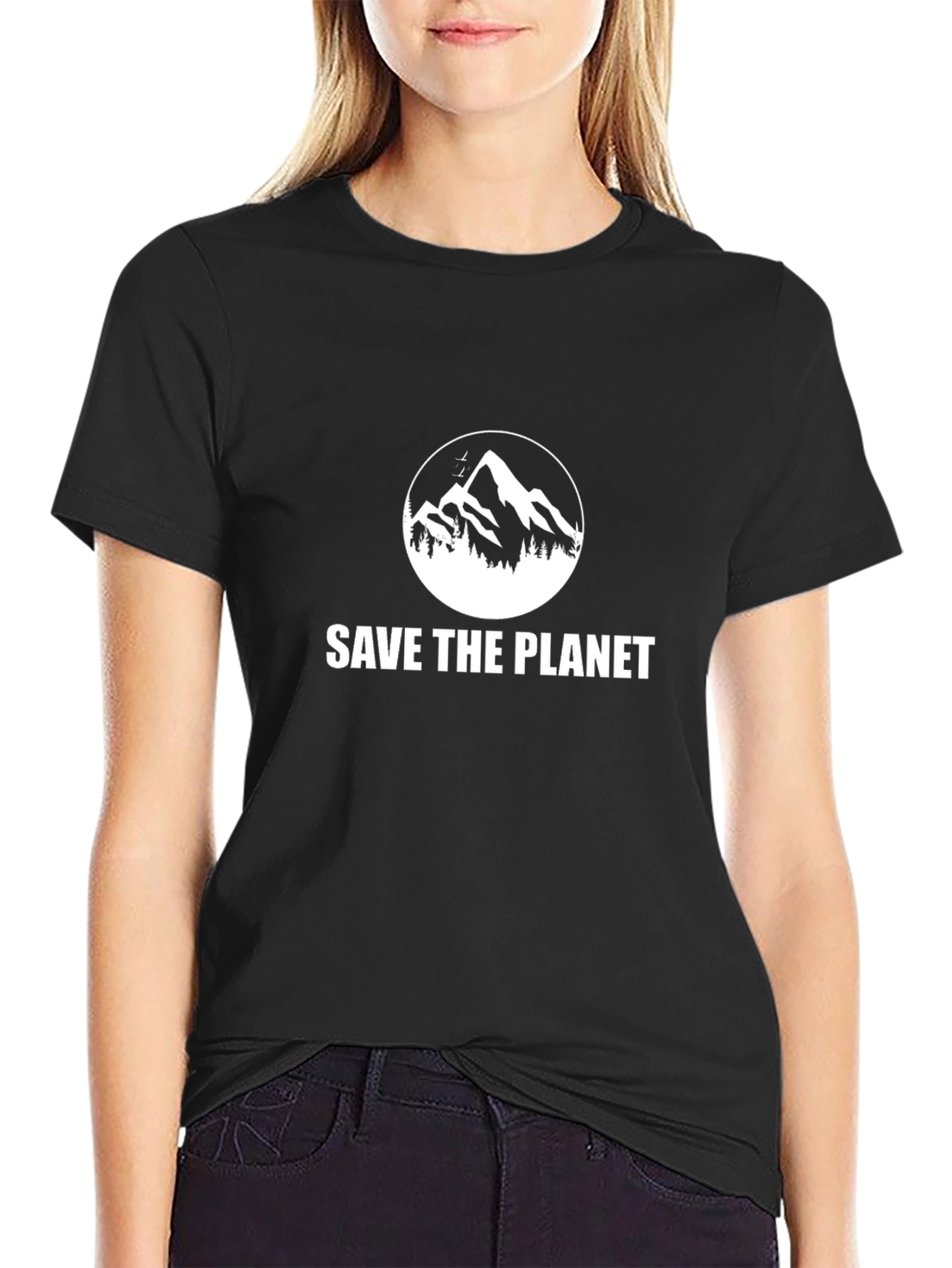Save the Planet Graphic Tee - Black