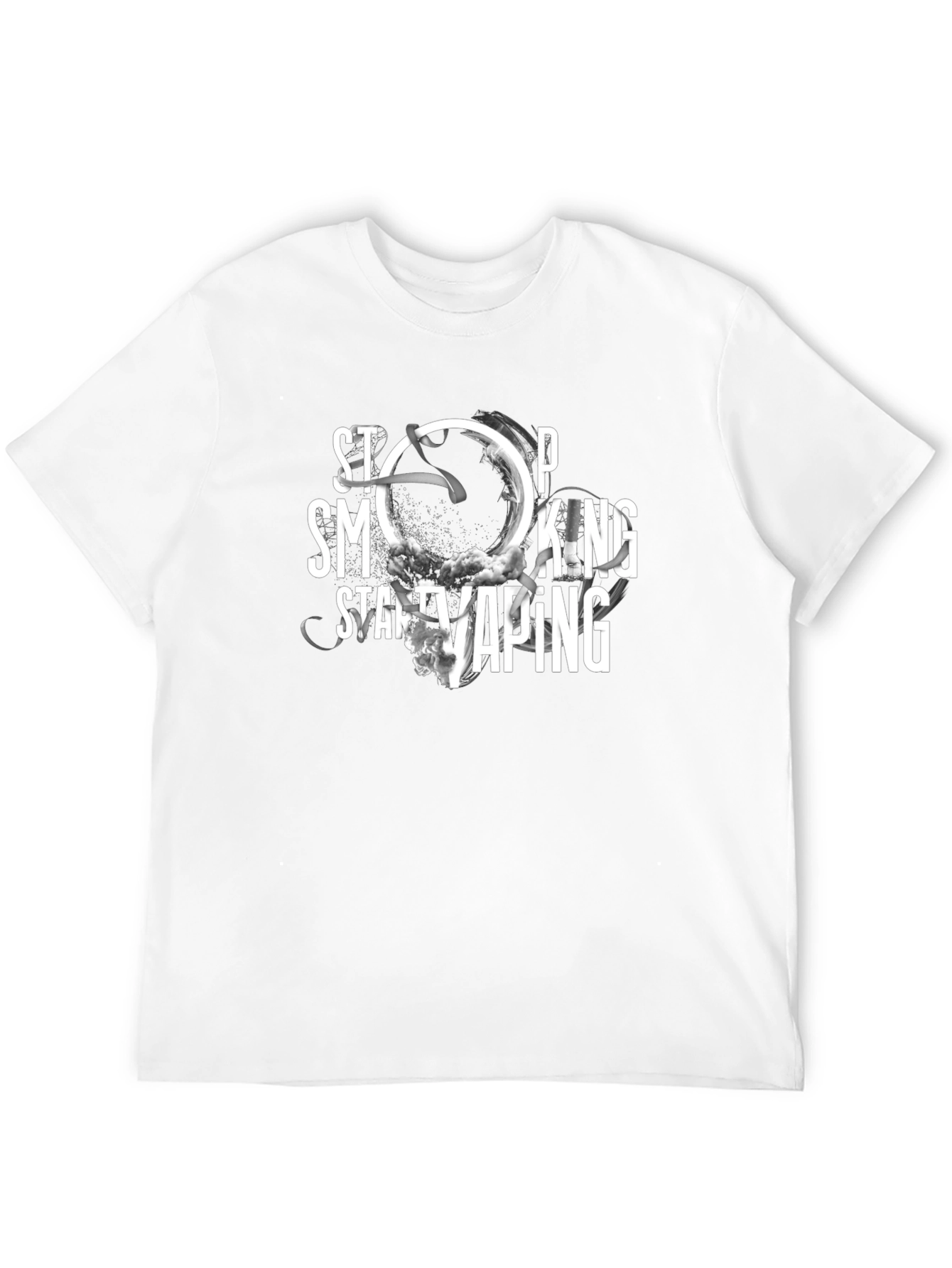 Stop Smoking Start Vaping Black T-Shirt