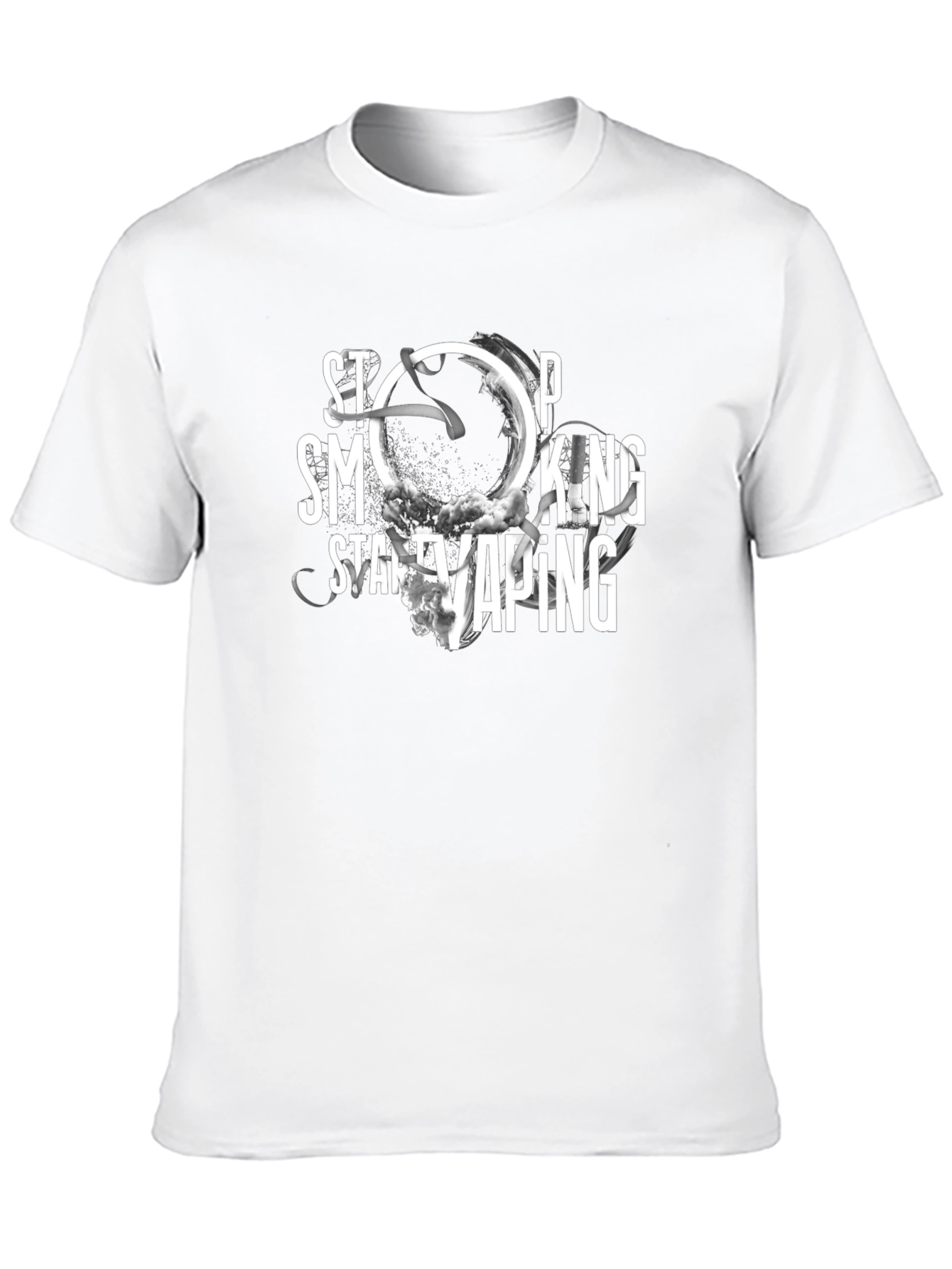 Stop Smoking Start Vaping Black T-Shirt