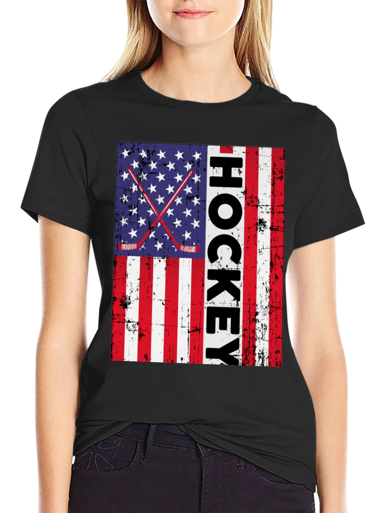Hockey USA Flag T-Shirt