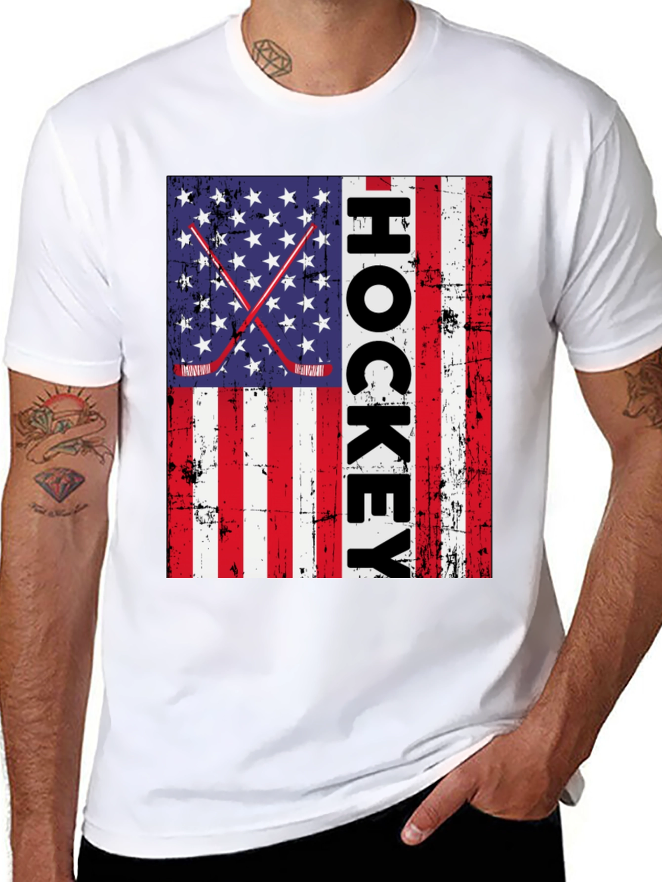 Hockey USA Flag T-Shirt