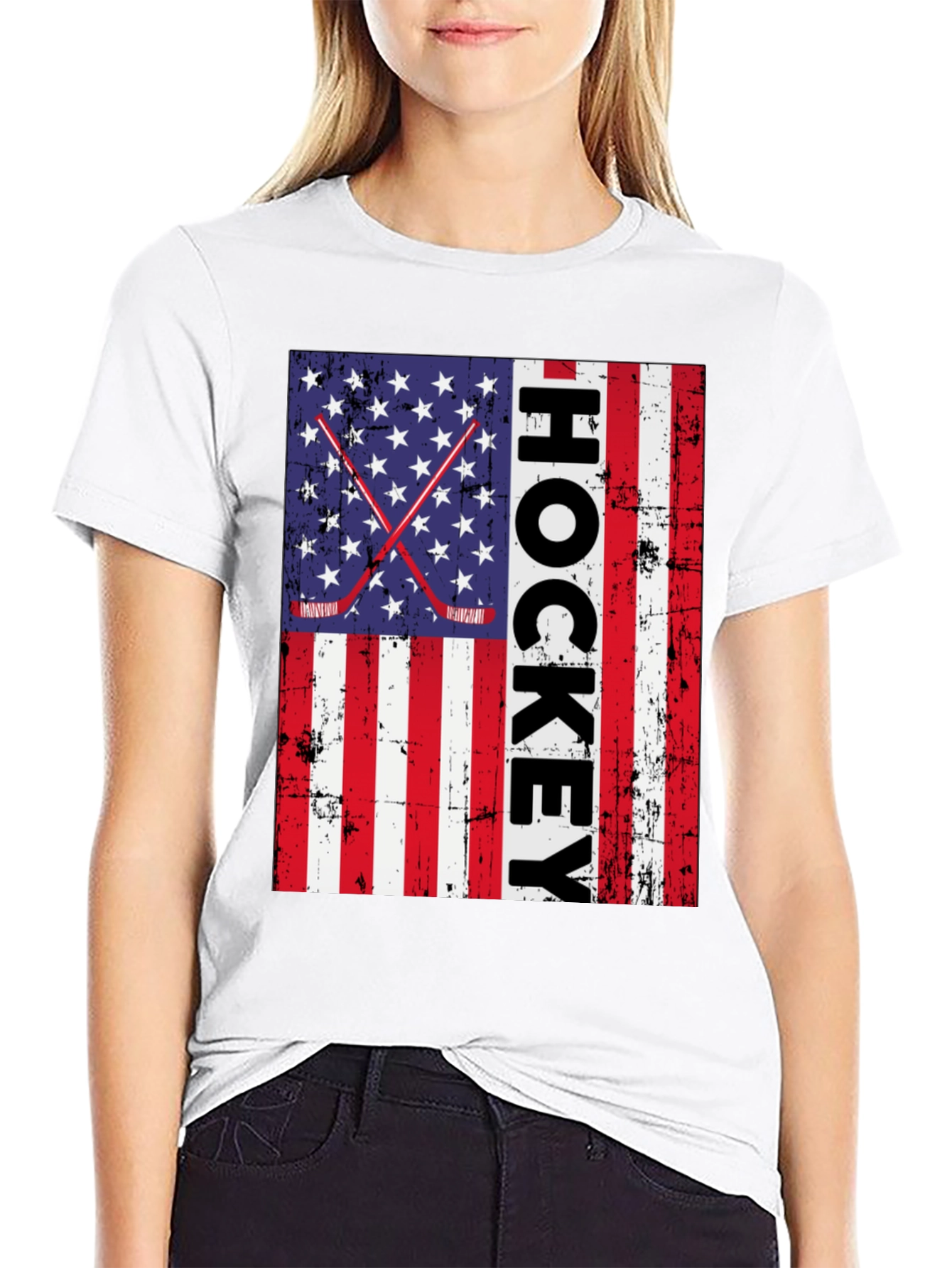 Hockey USA Flag T-Shirt