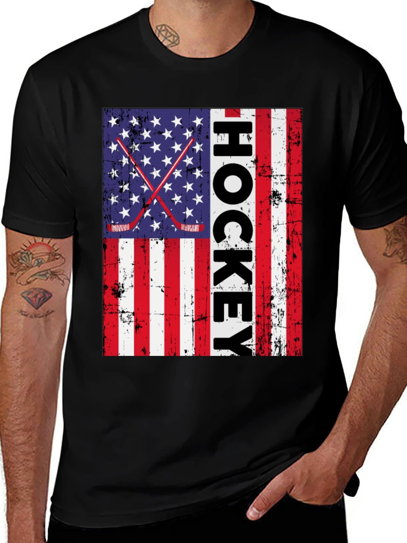 Hockey USA Flag T-Shirt