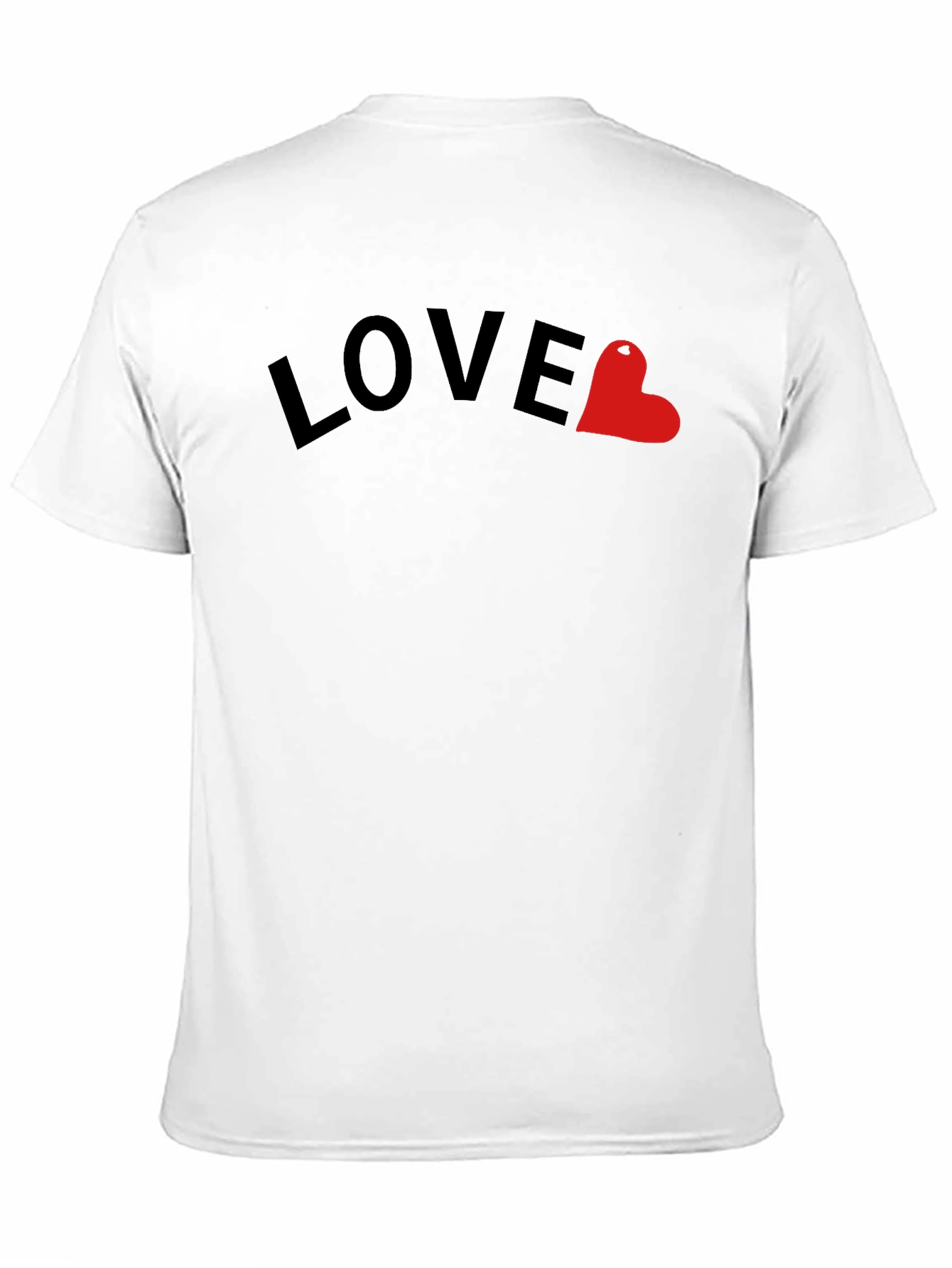 Love Heart Graphic Mens Black T-Shirt