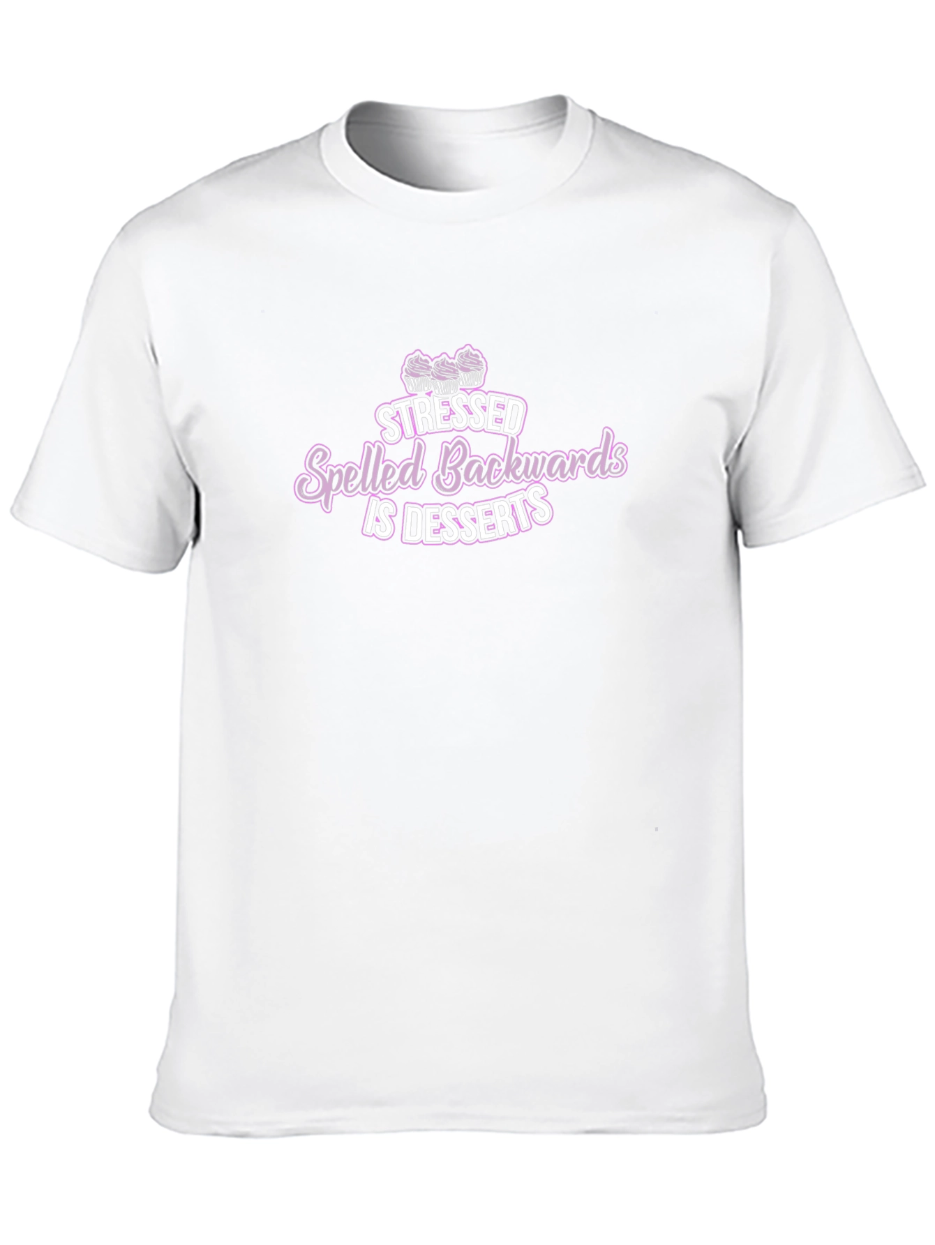 Stressed Spelled Backwards is Desserts Black T-Shirt