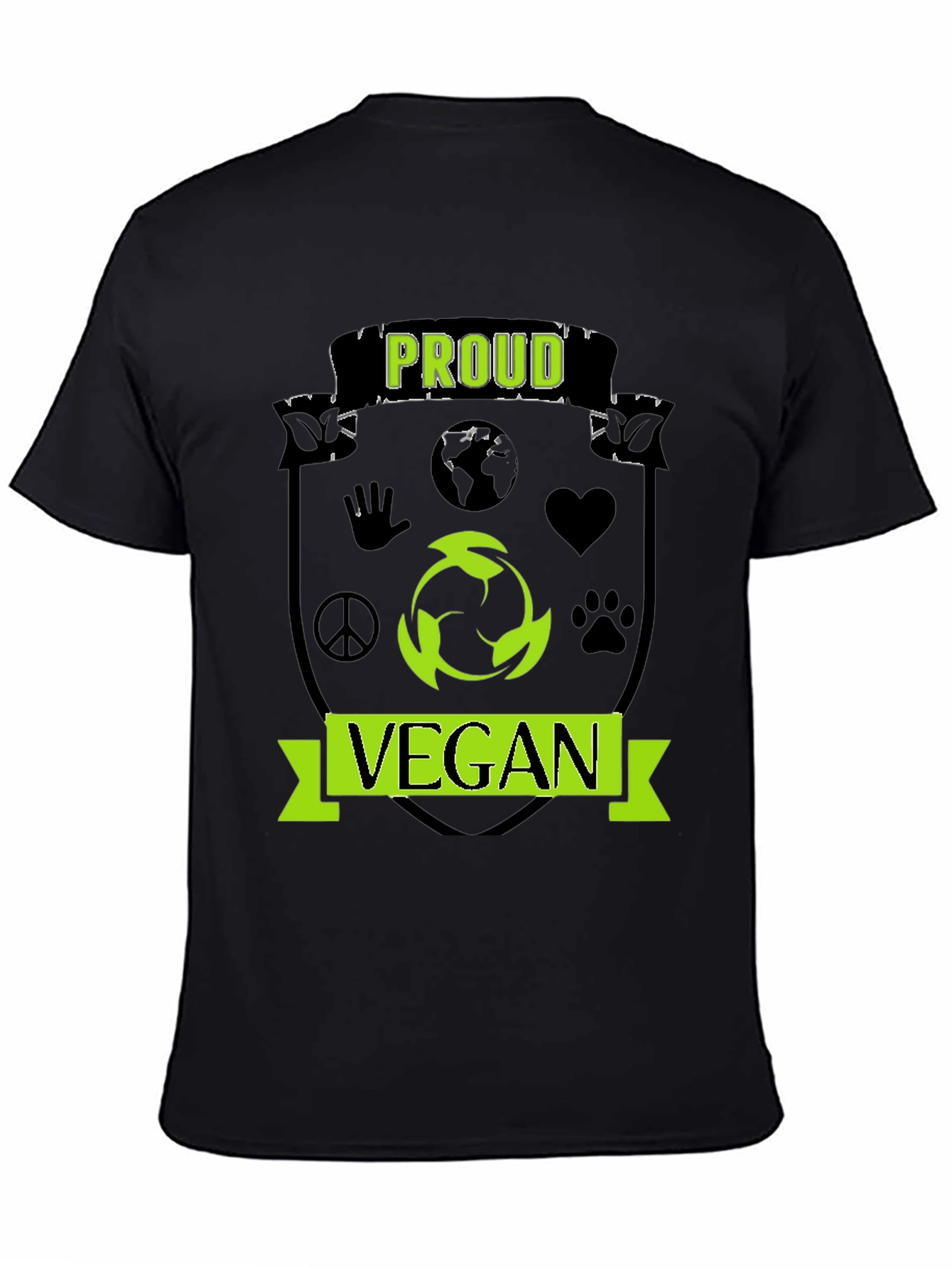 Proud Vegan T-Shirt - Black Activist Tee