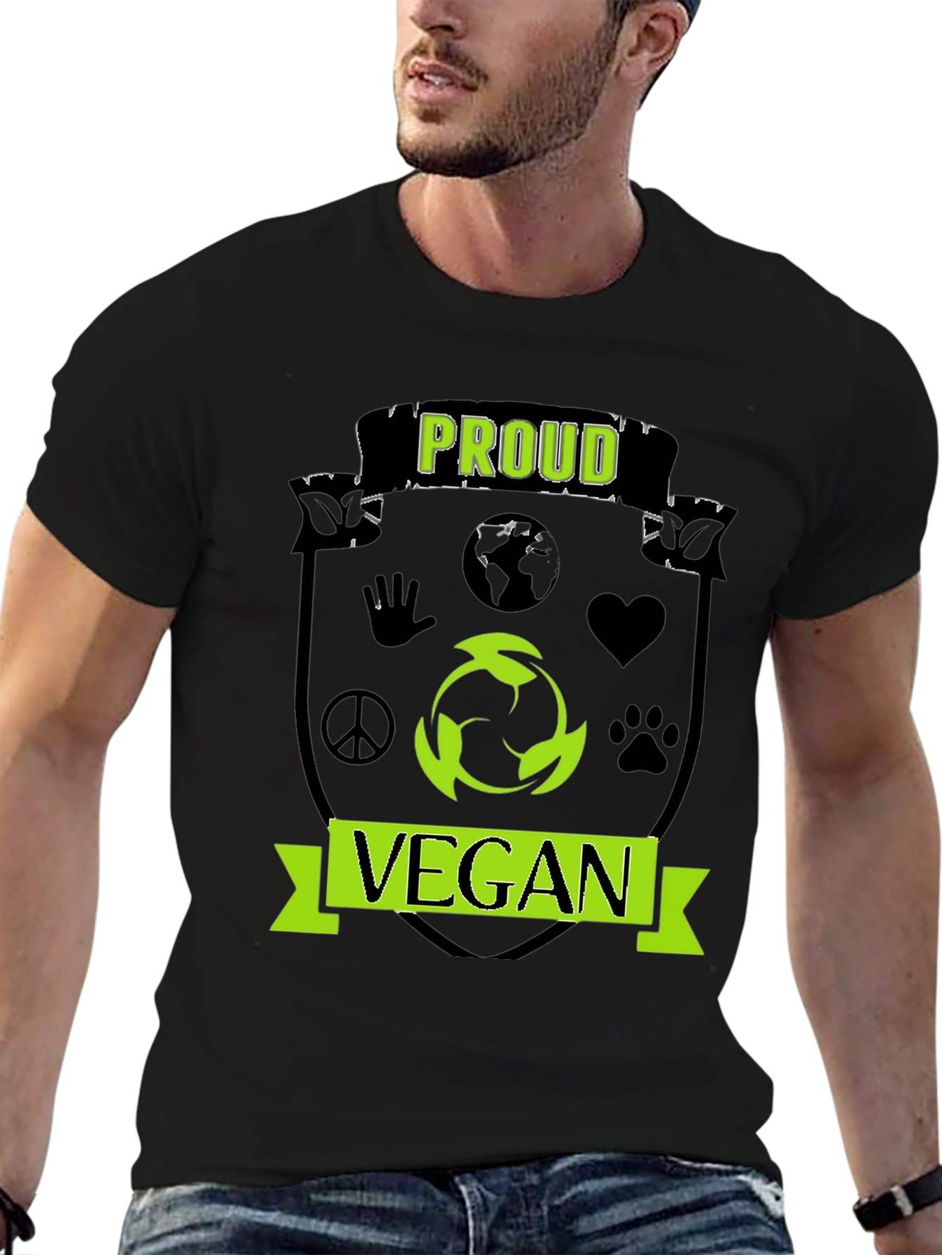 Proud Vegan T-Shirt - Black Activist Tee