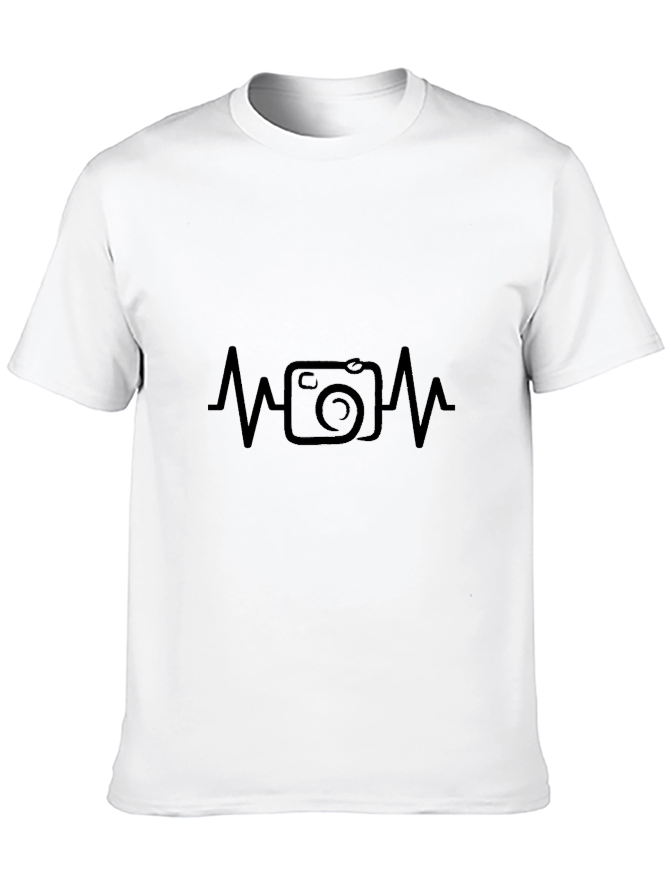 Photographer Heartbeat Black Graphic Tee