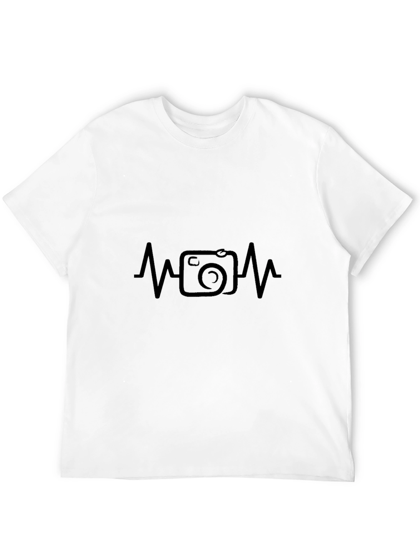 Photographer Heartbeat Black Graphic Tee