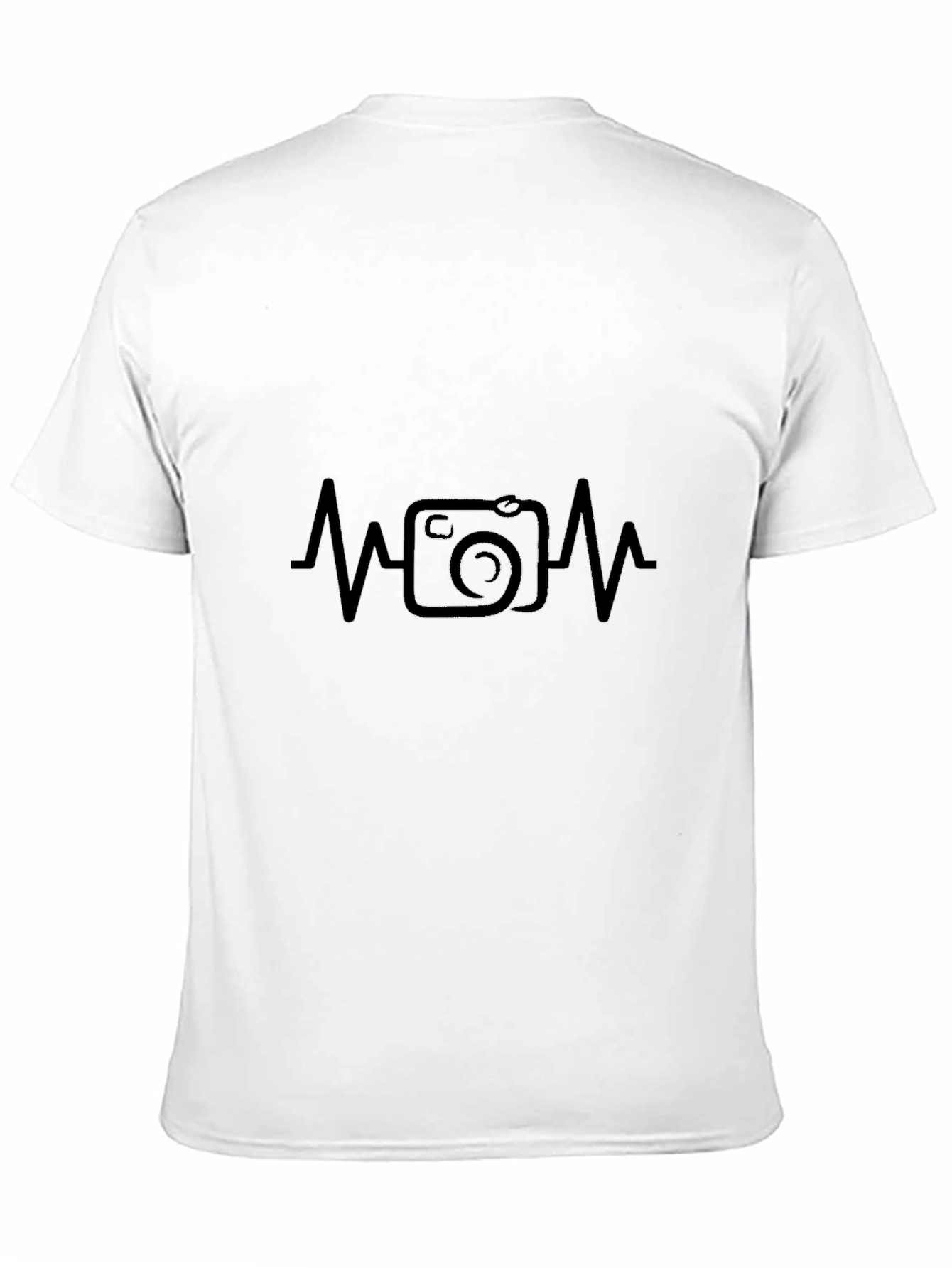 Photographer Heartbeat Black Graphic Tee