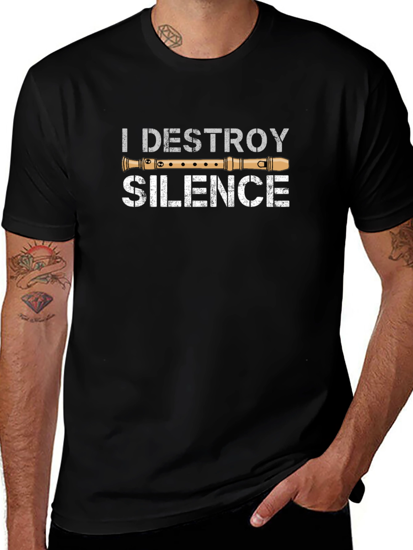 I Destroy Silence T-Shirt Music Lover Tee