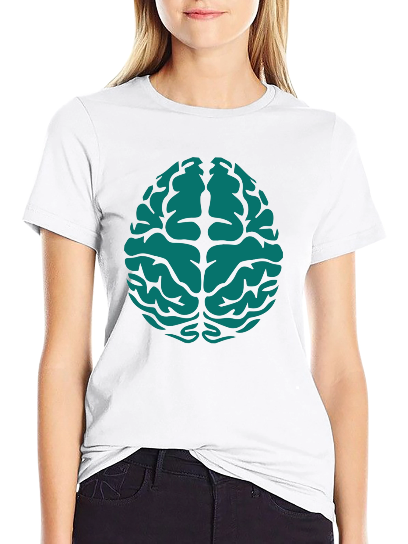 Brain Graphic Tee - Black Cotton Blend