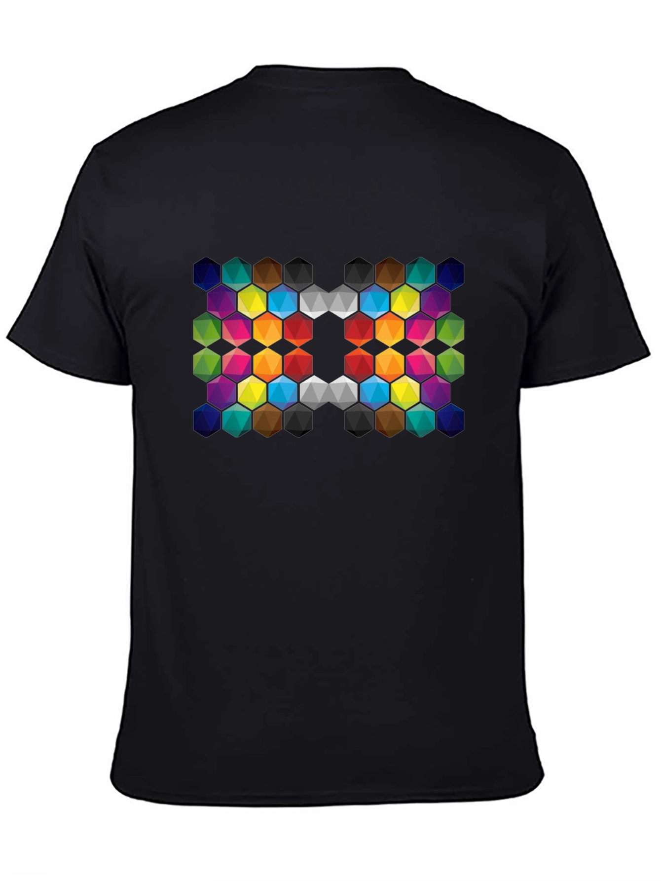 Colorful Hexagon Grid Tee